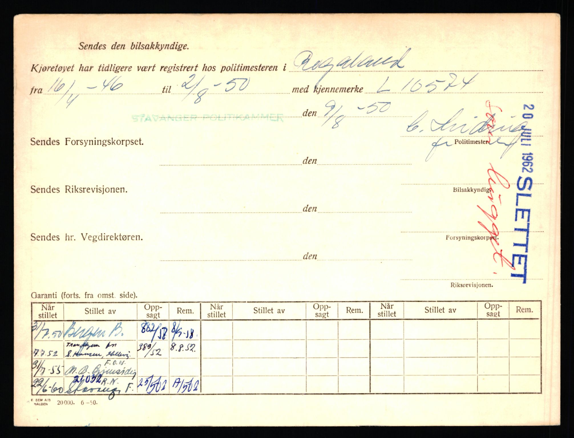 Stavanger trafikkstasjon, AV/SAST-A-101942/0/F/L0006: L-1700 - L-2149, 1930-1971, p. 1552