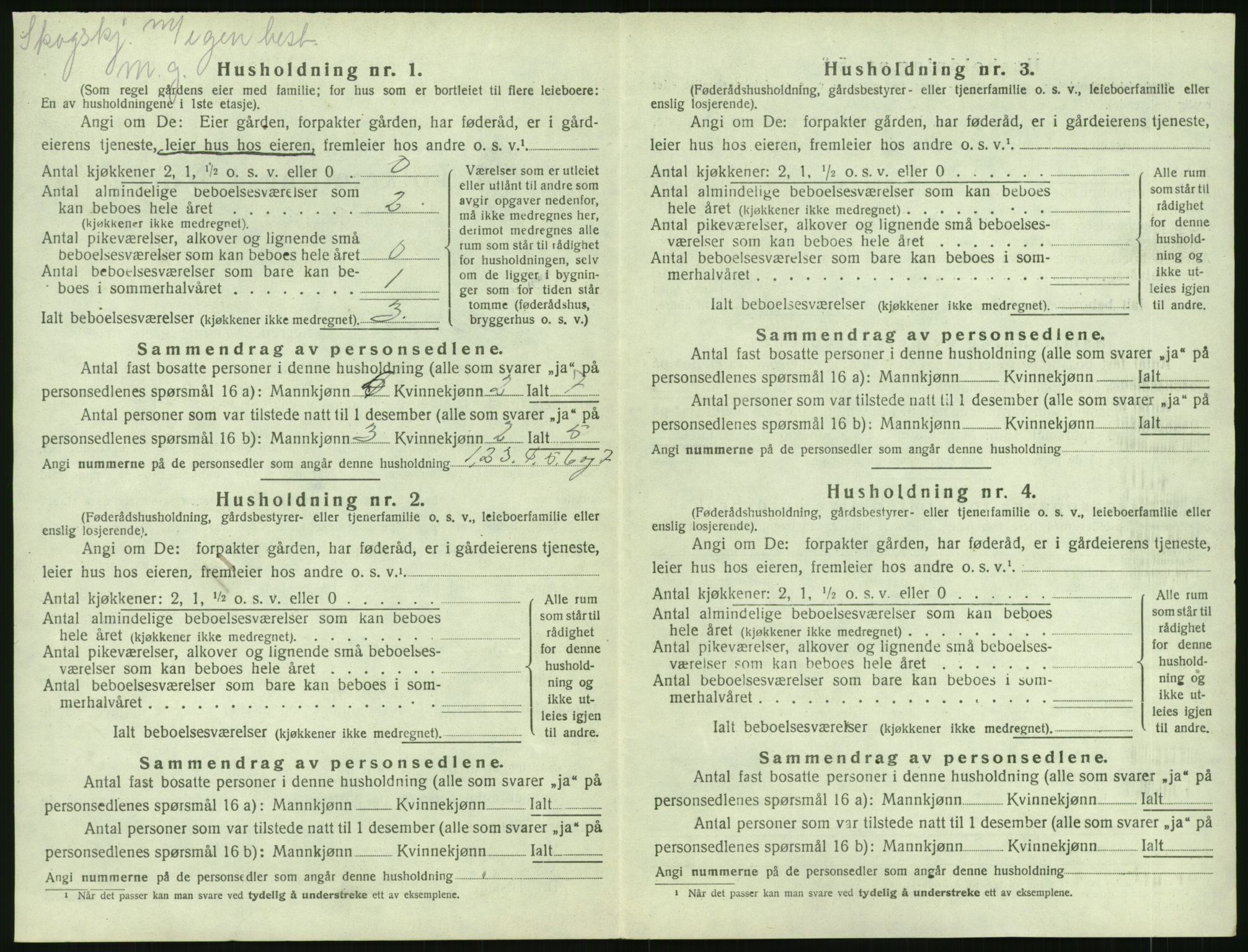 SAK, 1920 census for Åmli, 1920, p. 76