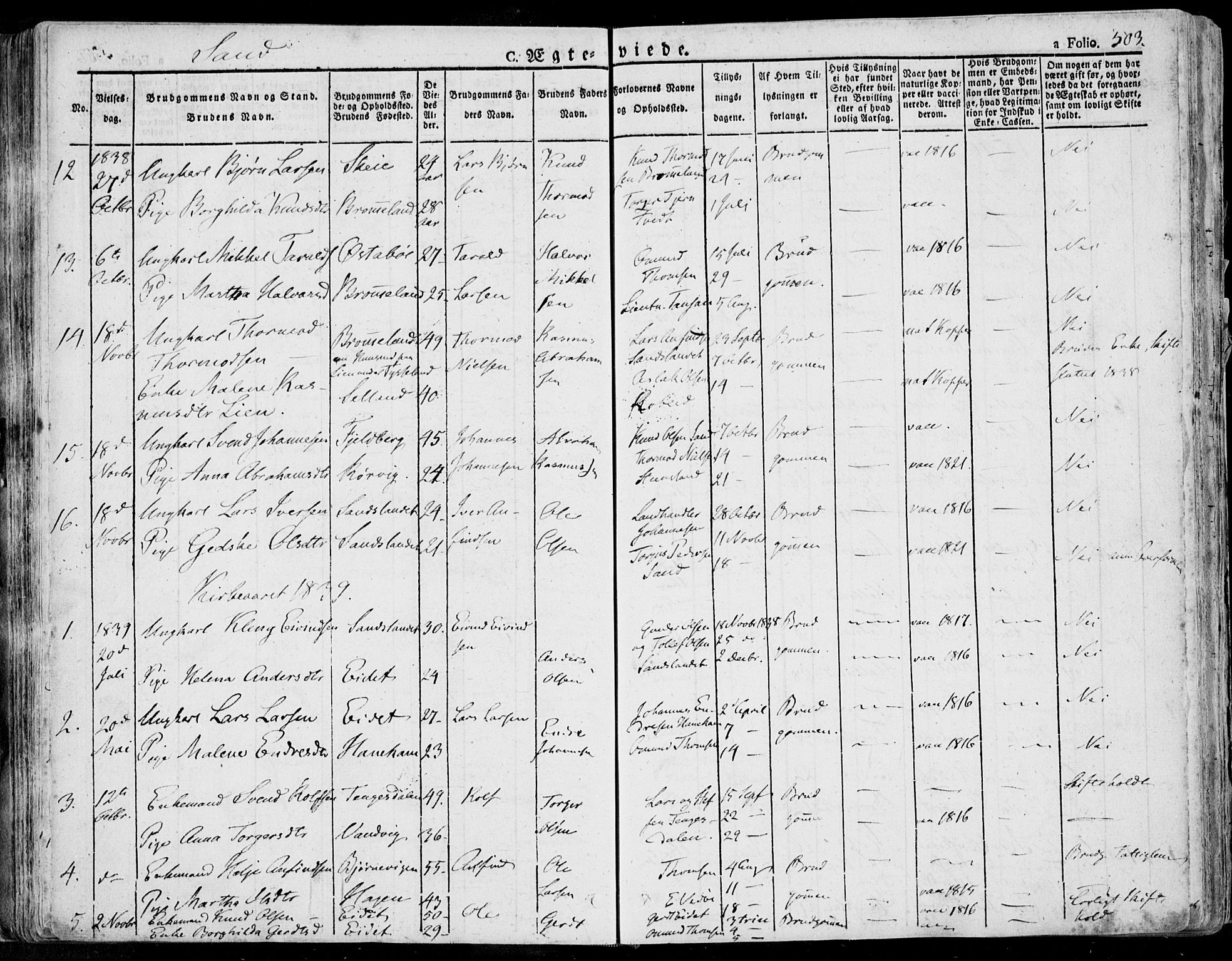 Jelsa sokneprestkontor, AV/SAST-A-101842/01/IV: Parish register (official) no. A 6.2, 1828-1853, p. 503