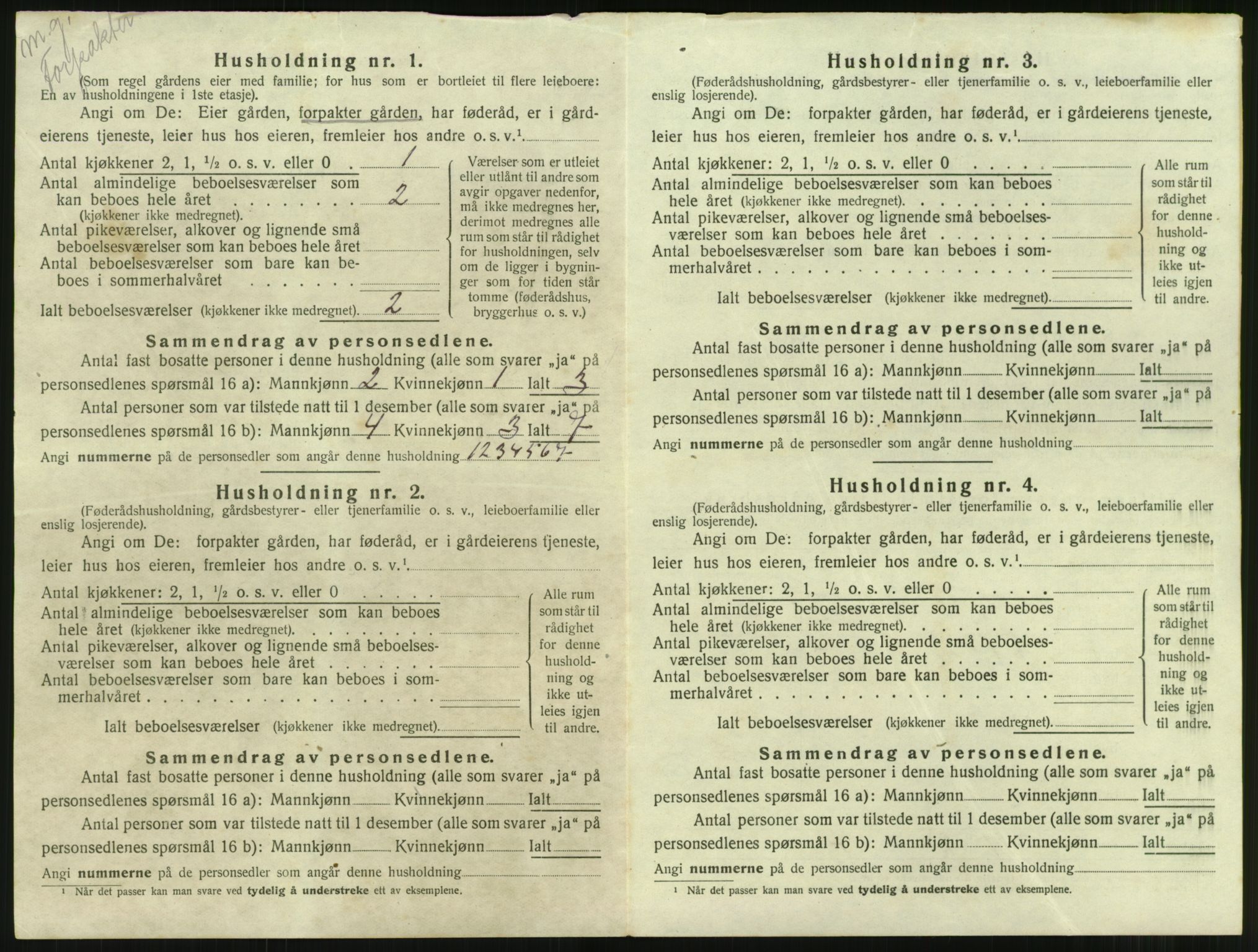 SAT, 1920 census for Tingvoll, 1920, p. 75