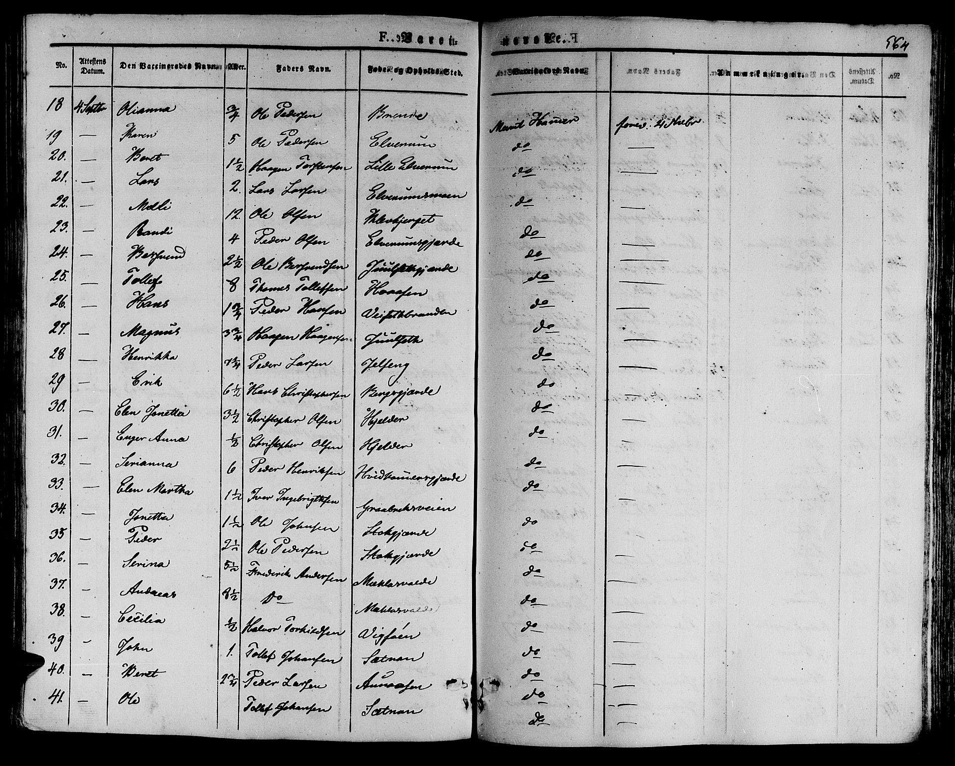 Ministerialprotokoller, klokkerbøker og fødselsregistre - Nord-Trøndelag, SAT/A-1458/709/L0072: Parish register (official) no. 709A12, 1833-1844, p. 564