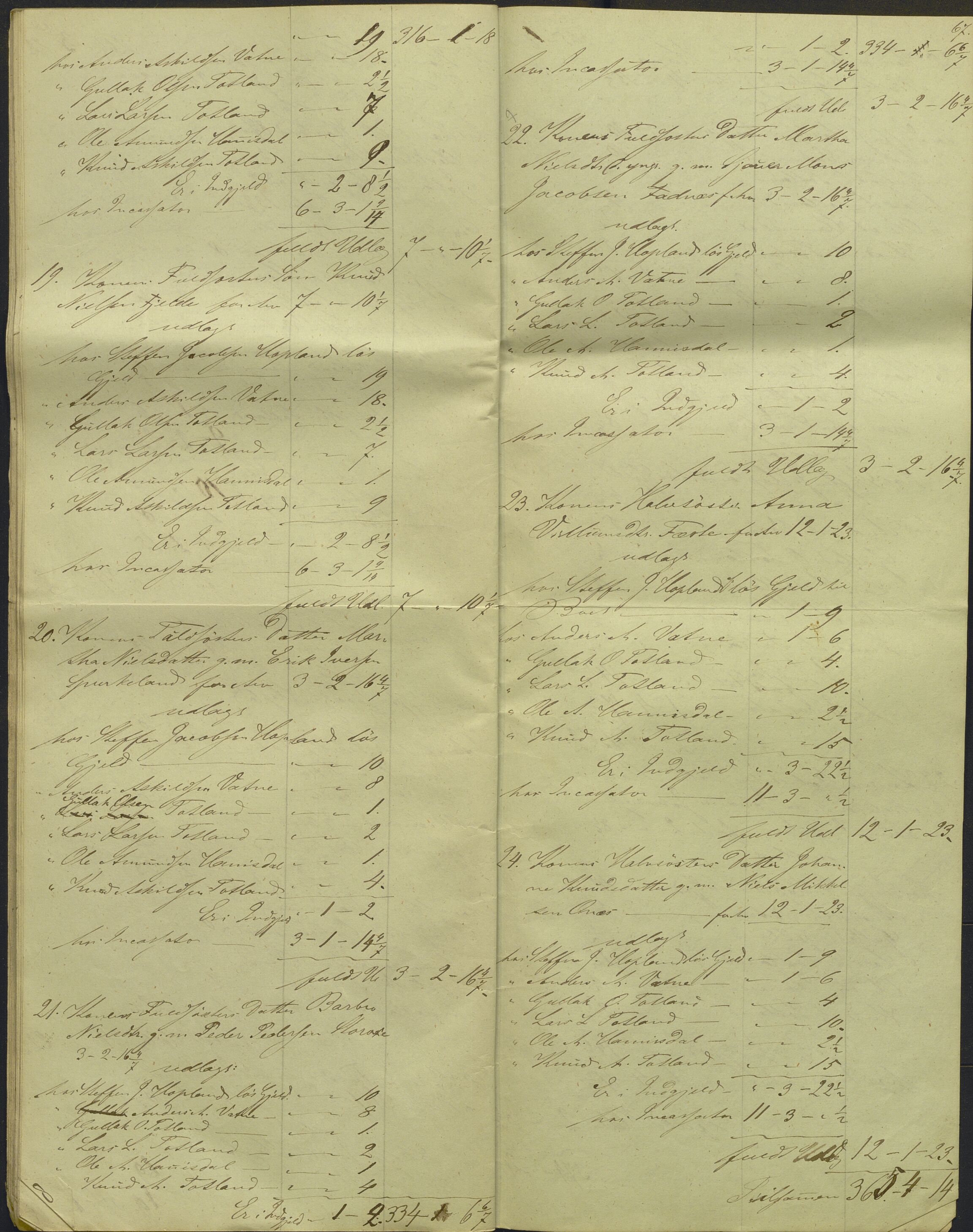 Nordhordland sorenskrivar, AV/SAB-A-2901/1/H/Hd/Hdb/L0001: Konsept til utlodningar, 1850-1852, p. 78