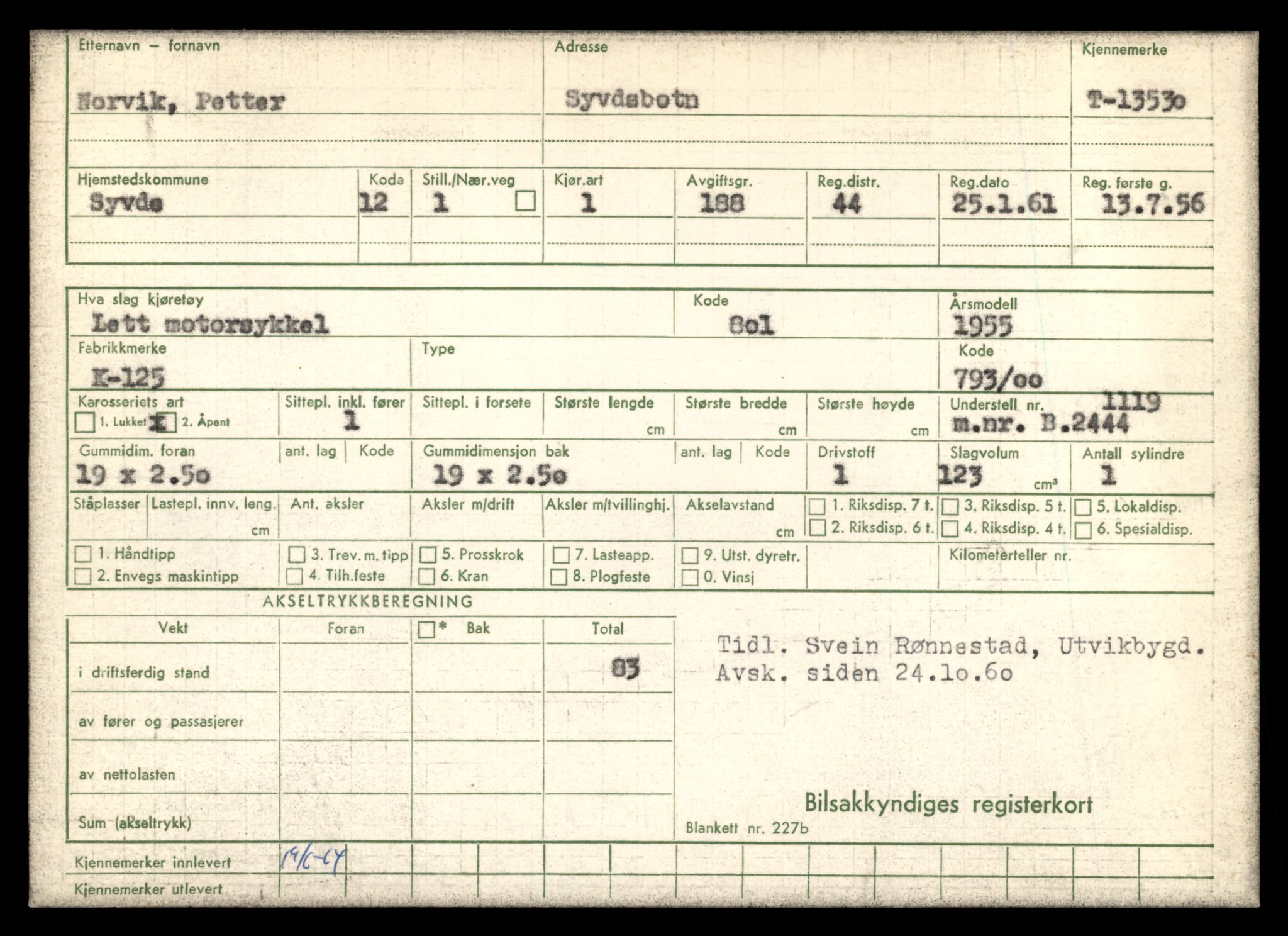 Møre og Romsdal vegkontor - Ålesund trafikkstasjon, AV/SAT-A-4099/F/Fe/L0039: Registreringskort for kjøretøy T 13361 - T 13530, 1927-1998, p. 2993