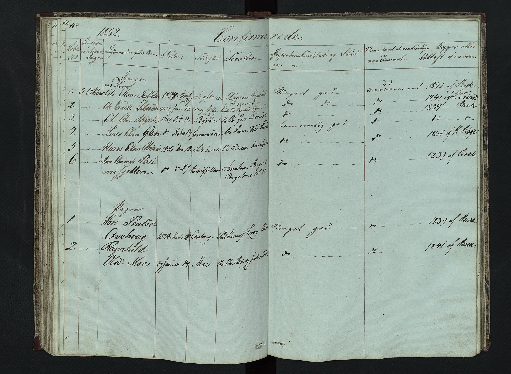 Lom prestekontor, SAH/PREST-070/L/L0014: Parish register (copy) no. 14, 1845-1876, p. 114-115