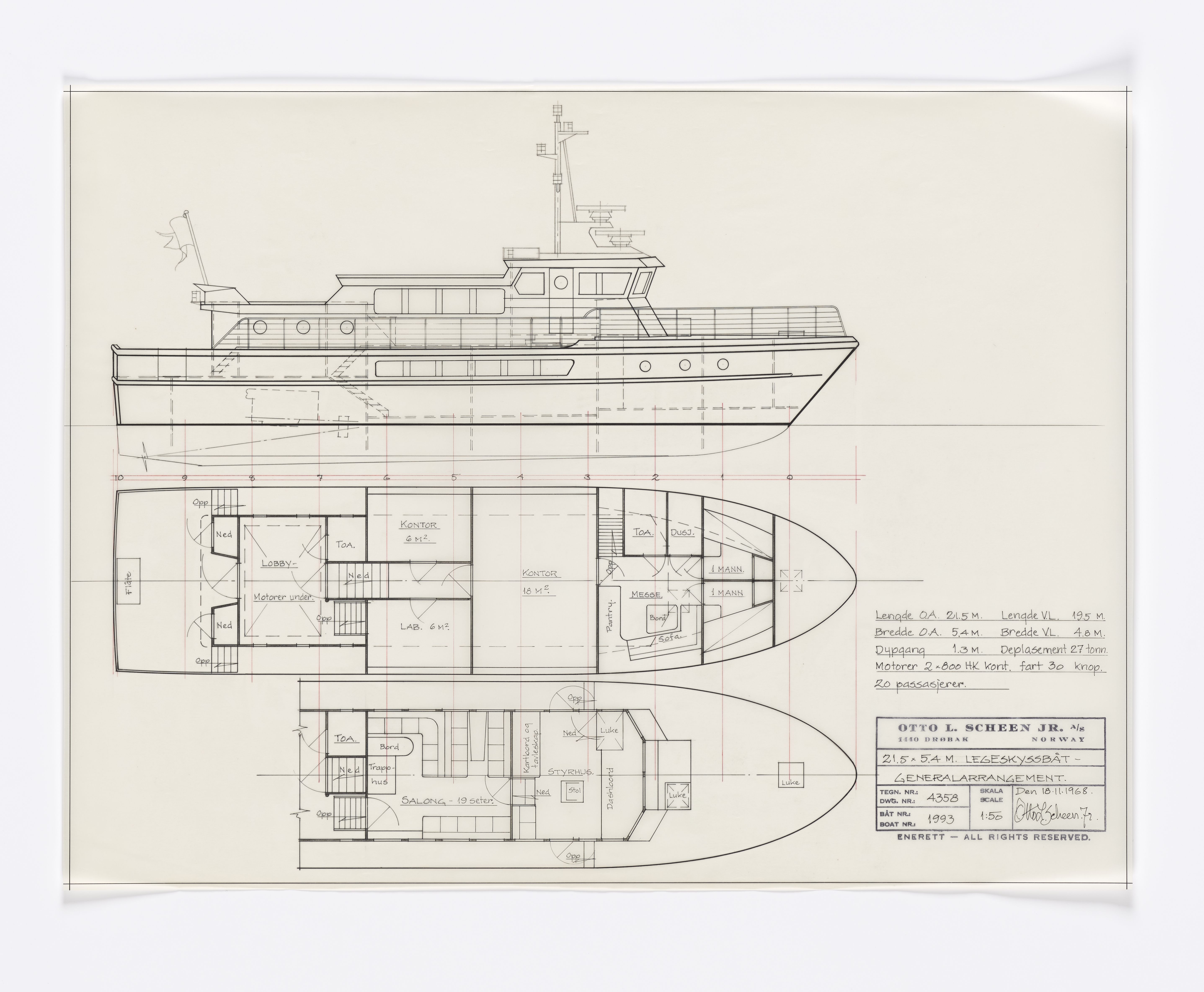 Furuholmen & Scheen, AFM/OM-1003/T/Ta/L0010/0003: Utrykningsfartøy / Scheen, 1968-1992