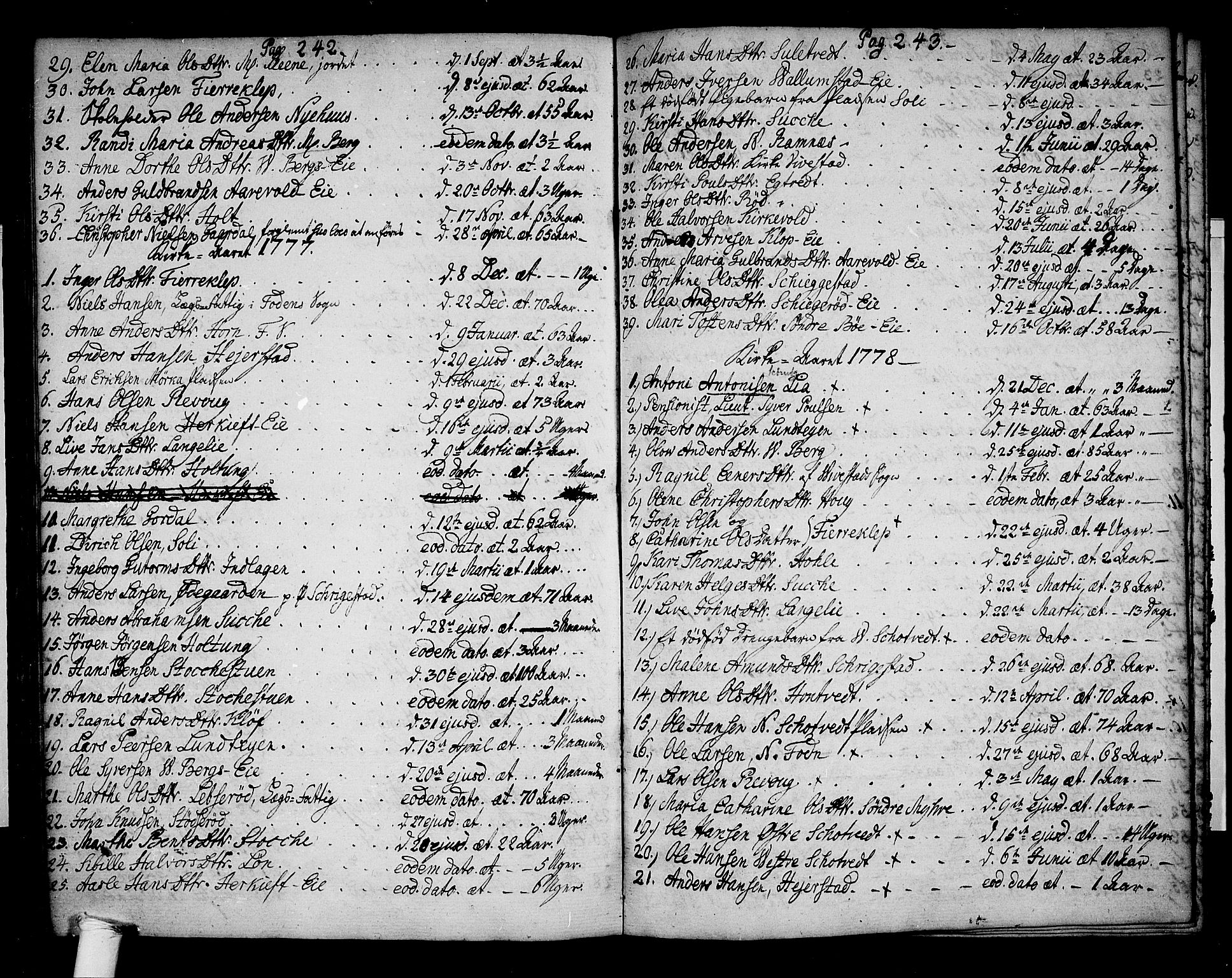 Ramnes kirkebøker, AV/SAKO-A-314/F/Fa/L0002: Parish register (official) no. I 2, 1773-1790, p. 242-243