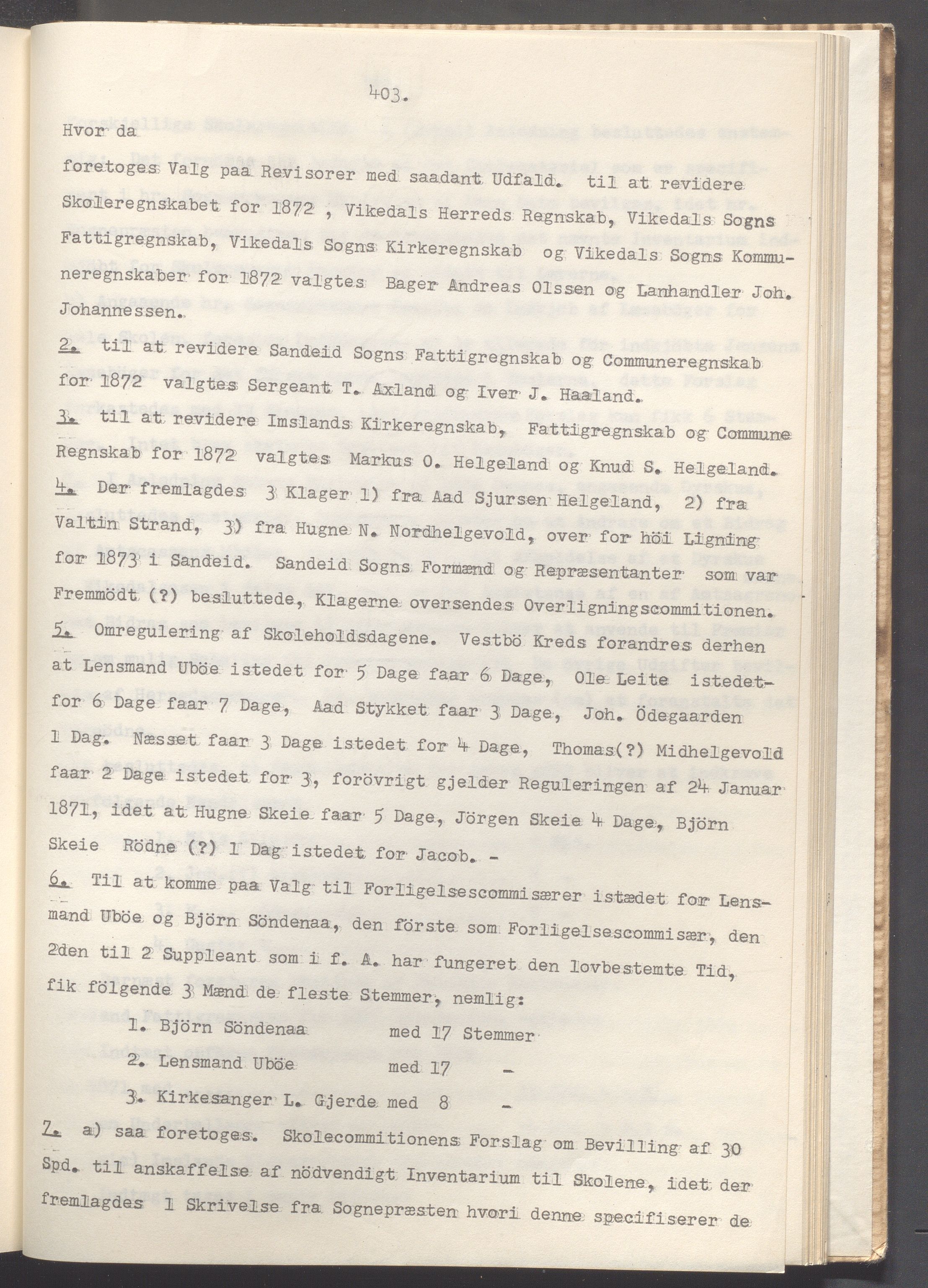 Vikedal kommune - Formannskapet, IKAR/K-100598/A/Ac/L0002: Avskrift av møtebok, 1862-1874, p. 403