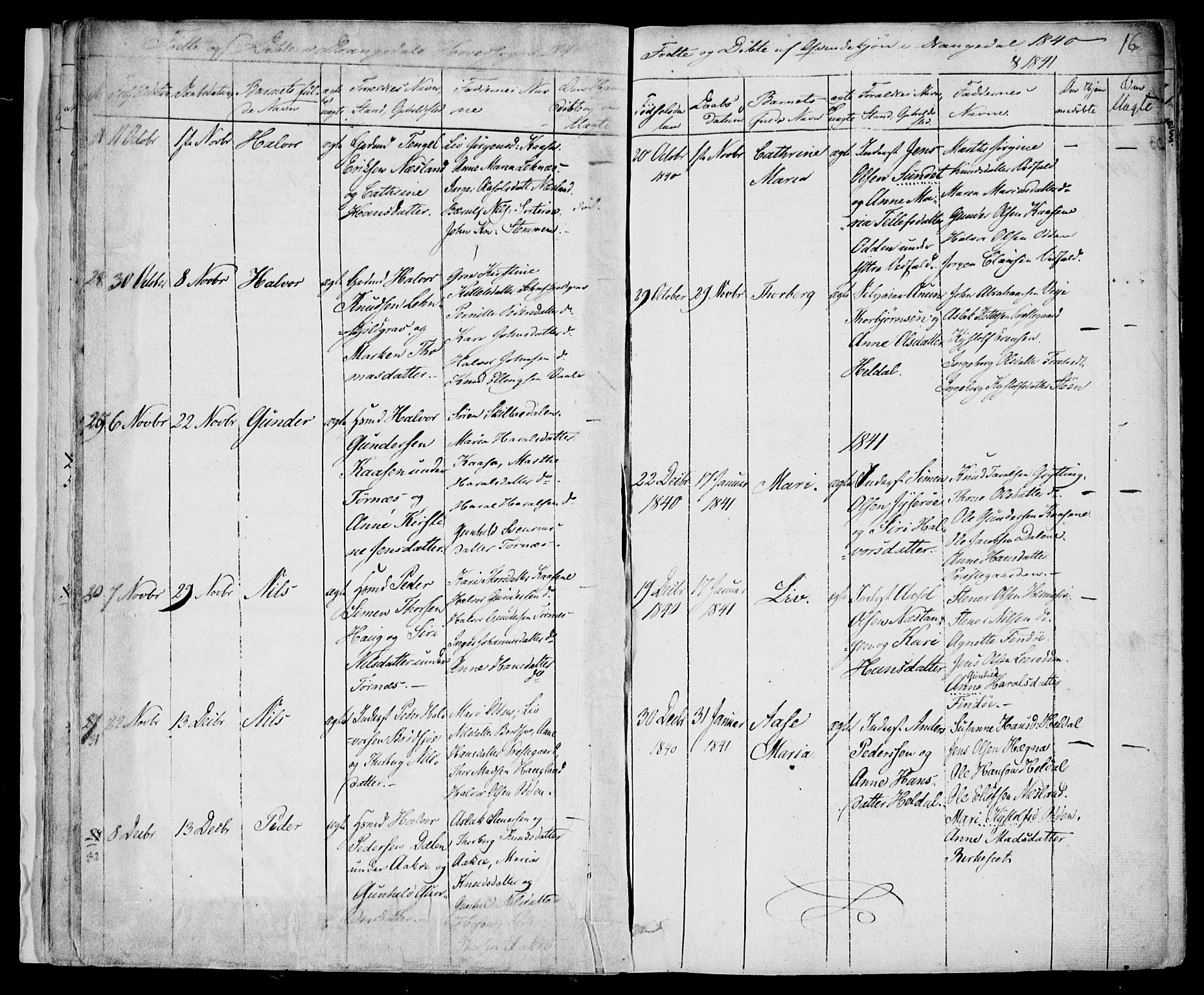 Drangedal kirkebøker, SAKO/A-258/F/Fa/L0007a: Parish register (official) no. 7a, 1837-1856, p. 16