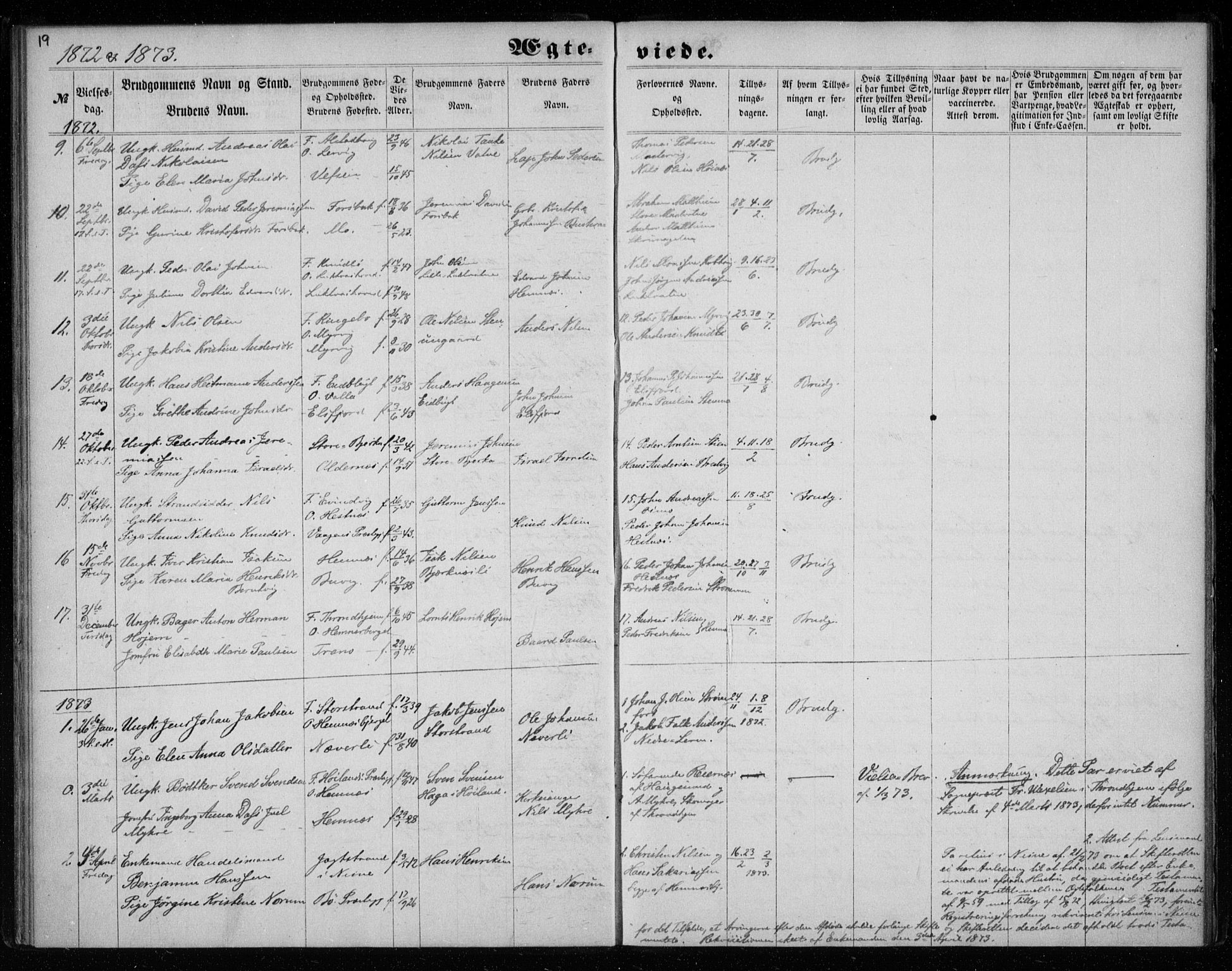 Ministerialprotokoller, klokkerbøker og fødselsregistre - Nordland, AV/SAT-A-1459/825/L0358: Parish register (official) no. 825A12, 1863-1878, p. 19