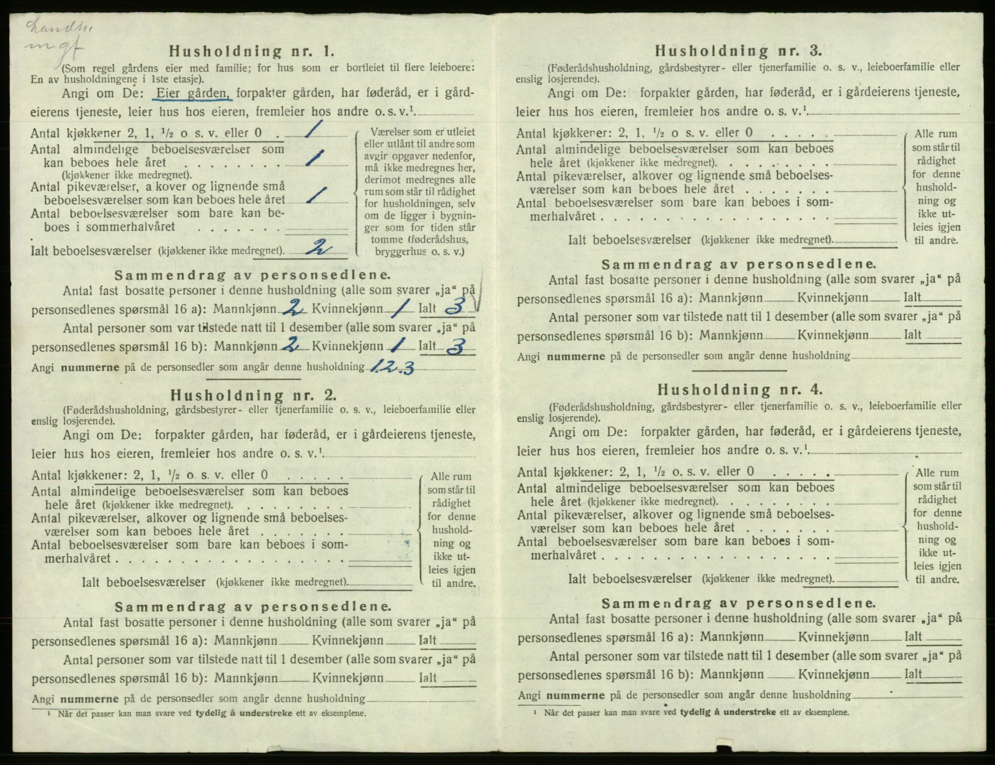 SAB, 1920 census for Samnanger, 1920, p. 49