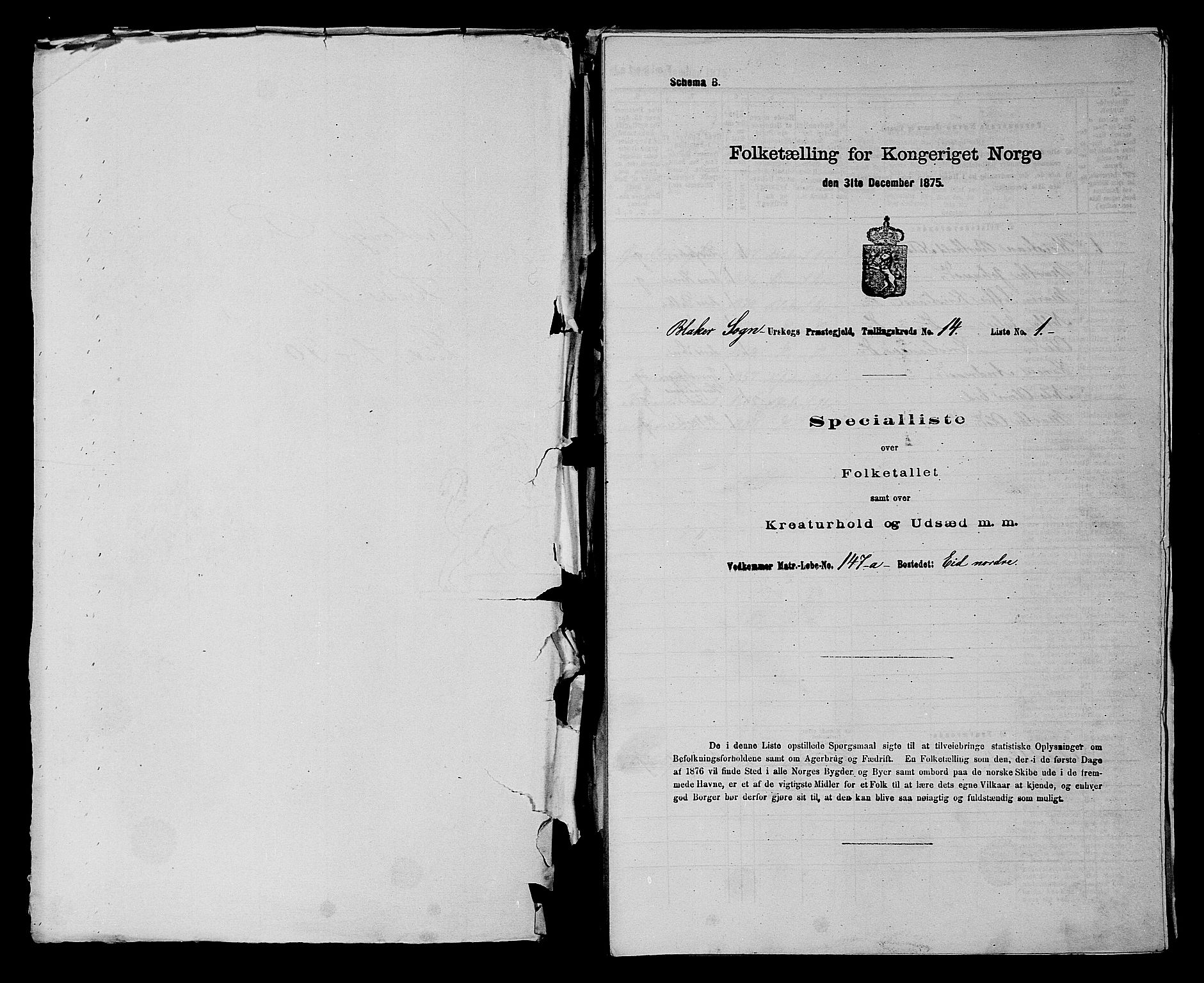 RA, 1875 census for 0224P Aurskog, 1875, p. 1359