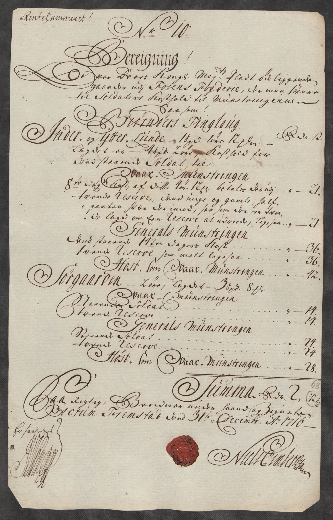 Rentekammeret inntil 1814, Reviderte regnskaper, Fogderegnskap, AV/RA-EA-4092/R57/L3864: Fogderegnskap Fosen, 1716, p. 207