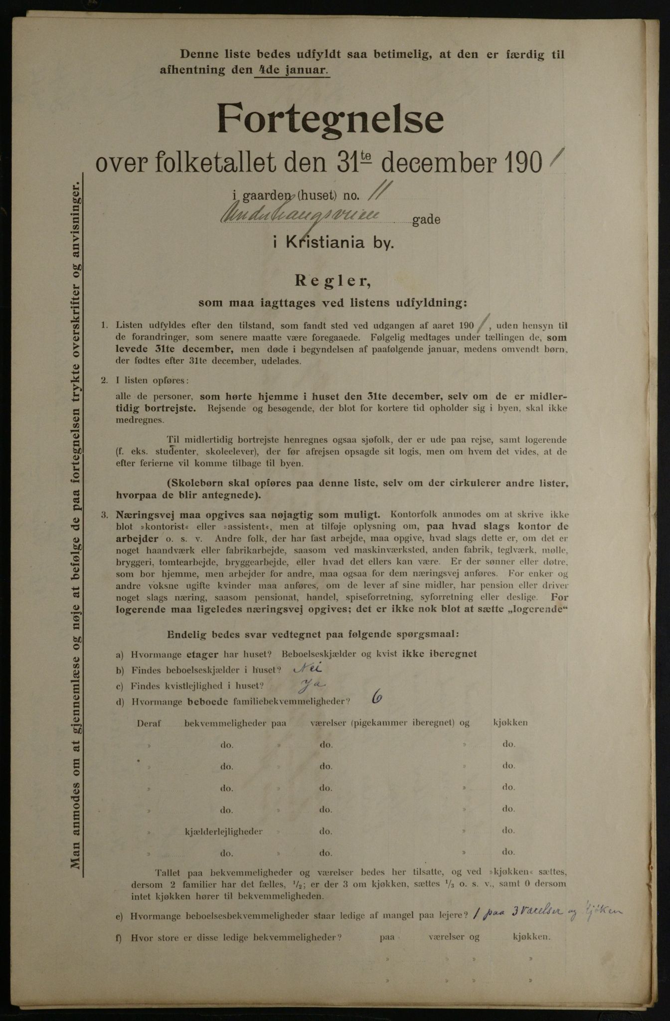 OBA, Municipal Census 1901 for Kristiania, 1901, p. 18374