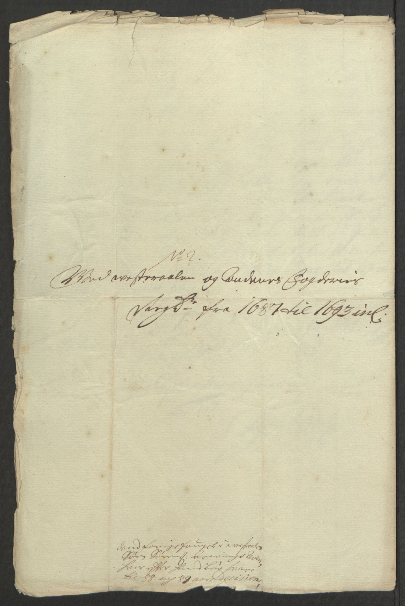 Rentekammeret inntil 1814, Reviderte regnskaper, Fogderegnskap, AV/RA-EA-4092/R67/L4676: Fogderegnskap Vesterålen, Andenes og Lofoten, 1691-1693, p. 369