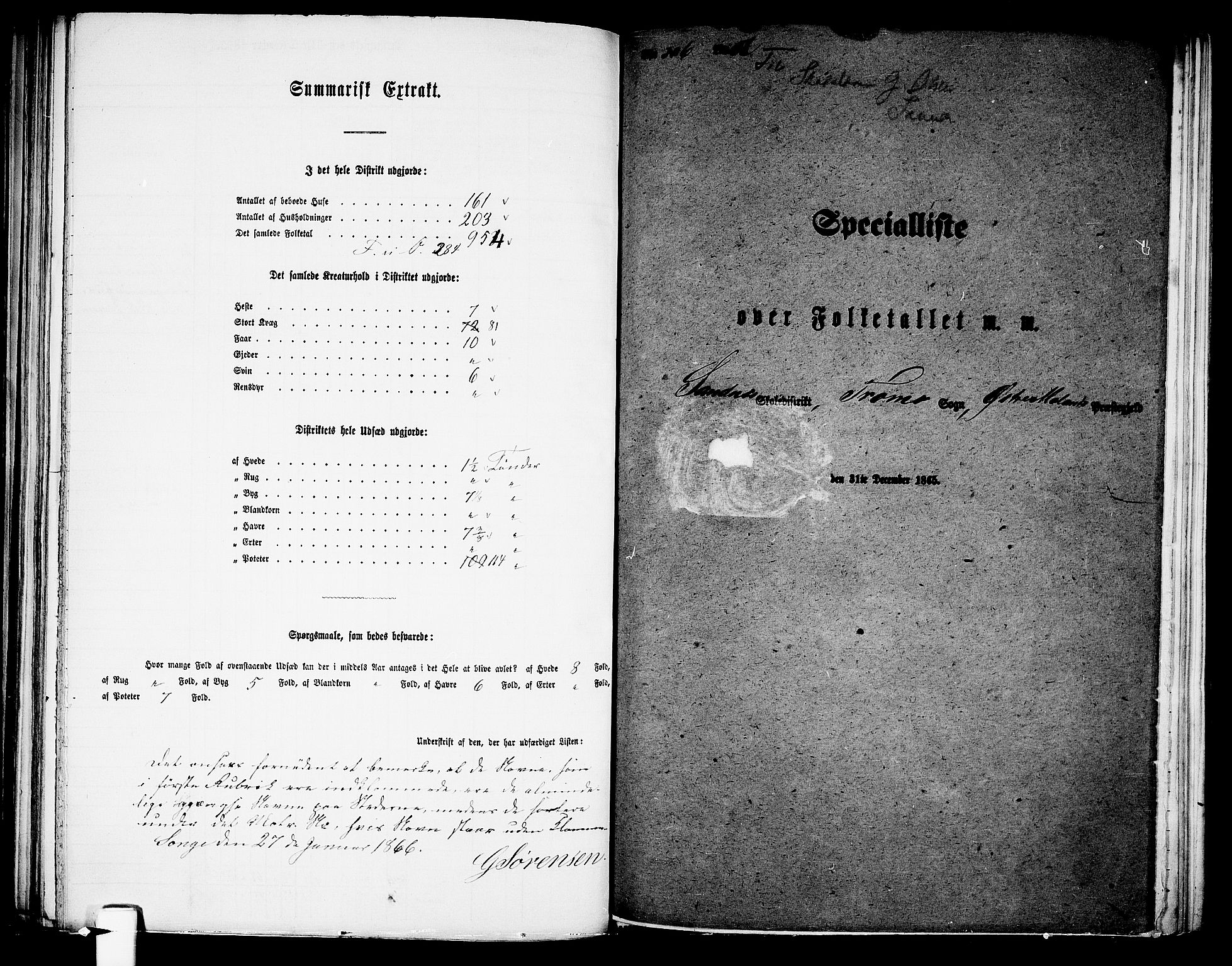 RA, 1865 census for Austre Moland, 1865, p. 189