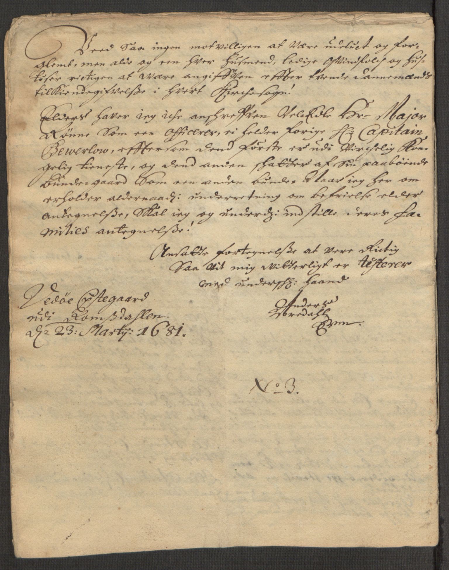 Rentekammeret inntil 1814, Reviderte regnskaper, Stiftamtstueregnskaper, Trondheim stiftamt og Nordland amt, RA/EA-6044/R/Rf/L0065: Trondheim stiftamt, 1681