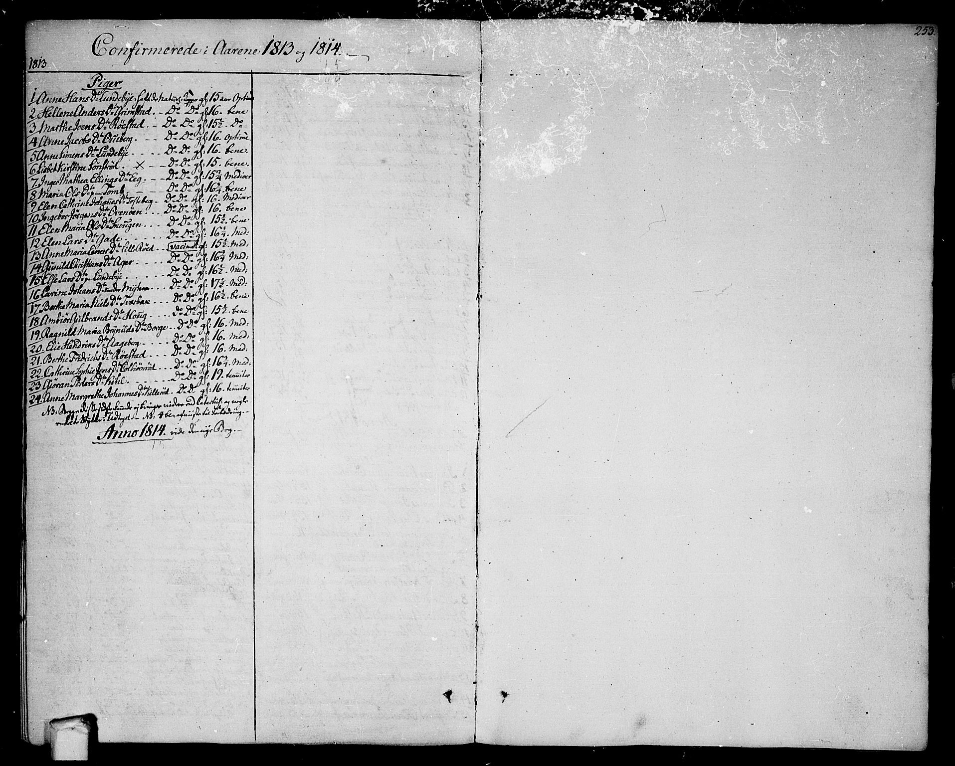 Råde prestekontor kirkebøker, SAO/A-2009/F/Fa/L0003: Parish register (official) no. 3, 1806-1814, p. 253