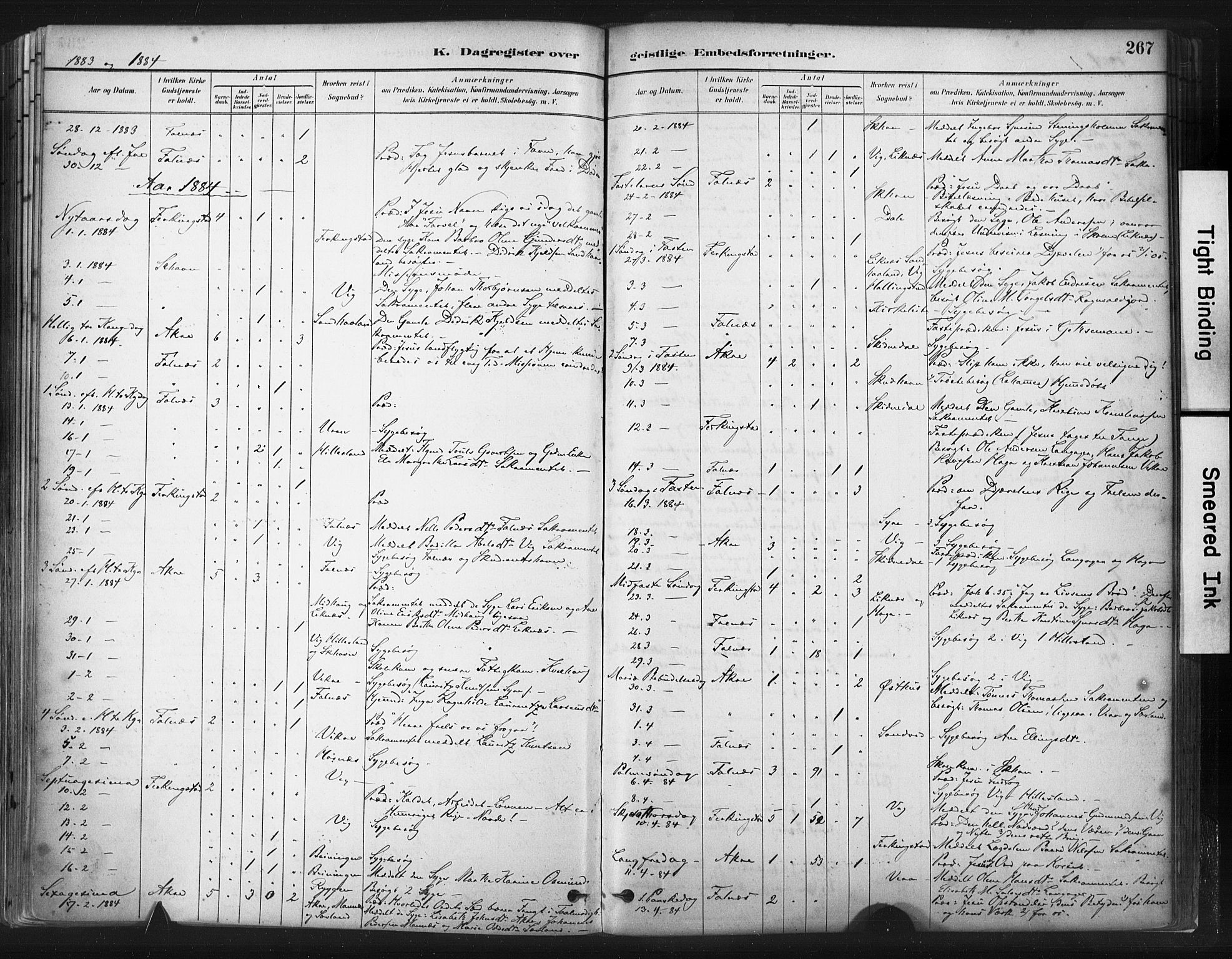 Skudenes sokneprestkontor, SAST/A -101849/H/Ha/Haa/L0009: Parish register (official) no. A 6, 1882-1912, p. 267