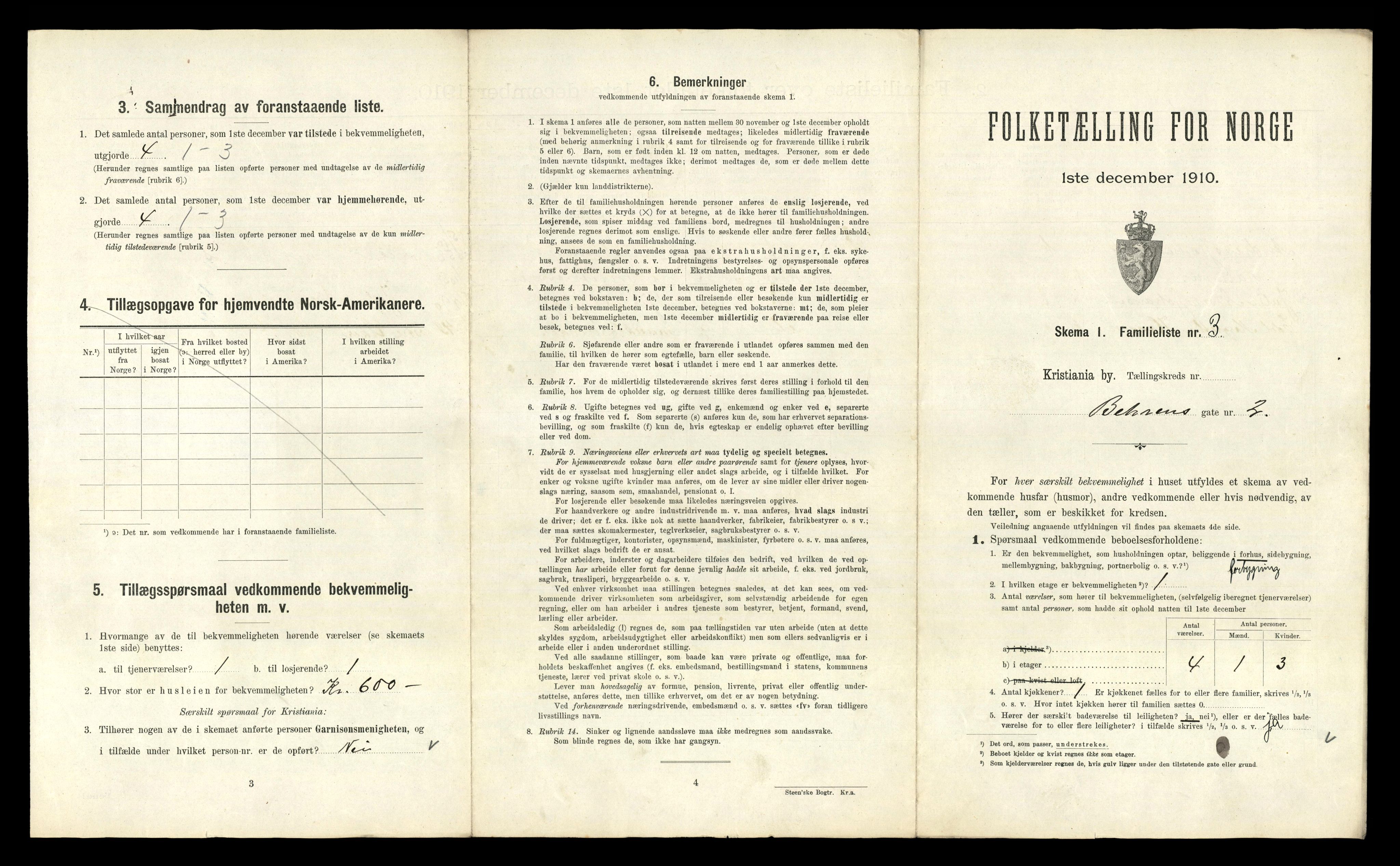 RA, 1910 census for Kristiania, 1910, p. 4519