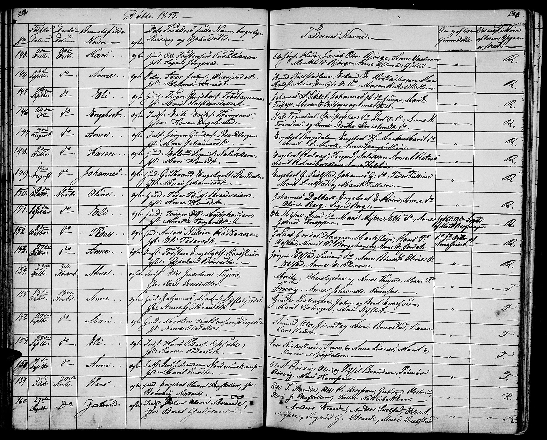 Ringebu prestekontor, AV/SAH-PREST-082/H/Ha/Hab/L0002: Parish register (copy) no. 2, 1839-1853, p. 222-223