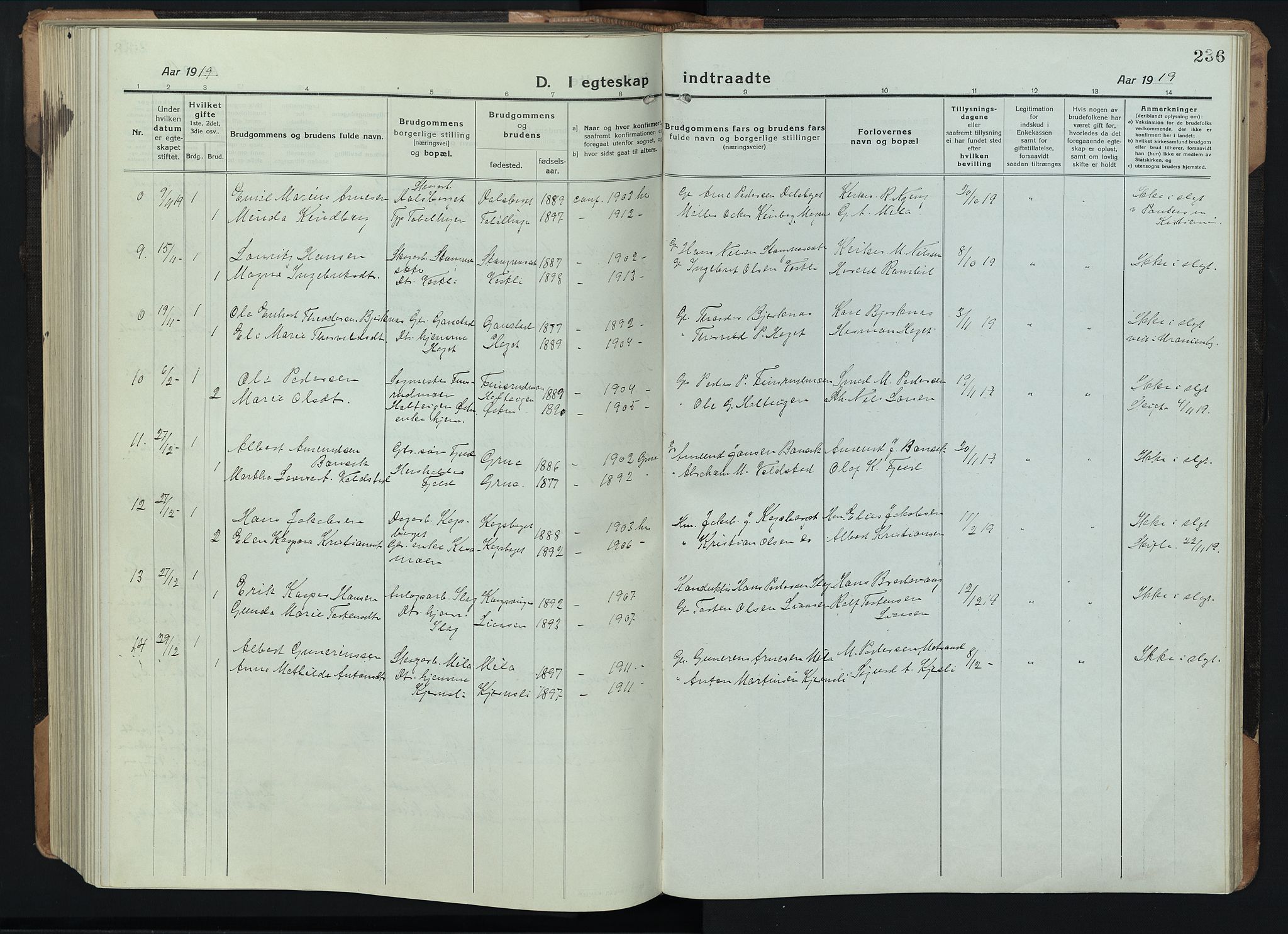 Eidskog prestekontor, SAH/PREST-026/H/Ha/Hab/L0005: Parish register (copy) no. 5, 1916-1946, p. 236