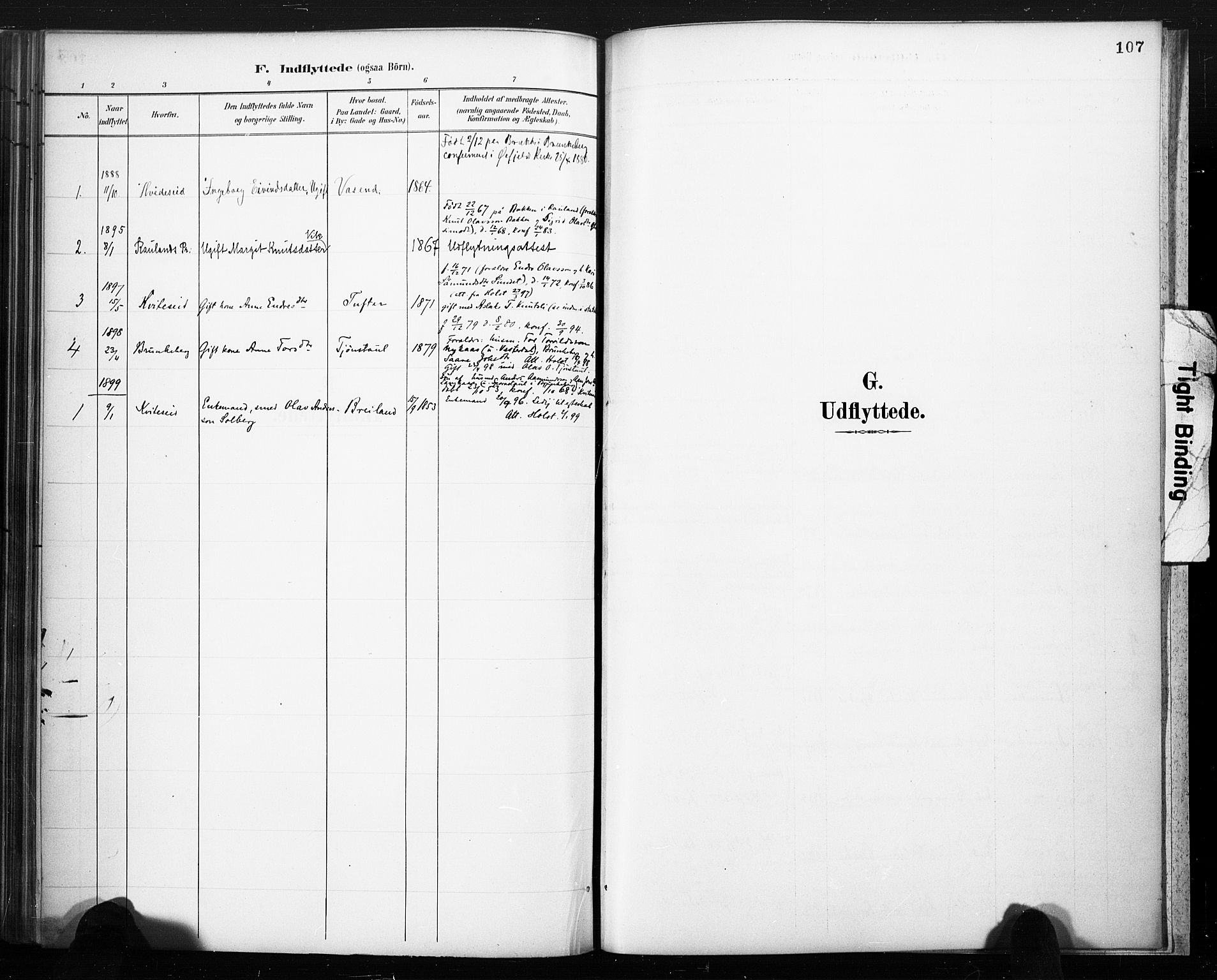 Lårdal kirkebøker, AV/SAKO-A-284/F/Fc/L0002: Parish register (official) no. III 2, 1887-1906, p. 107