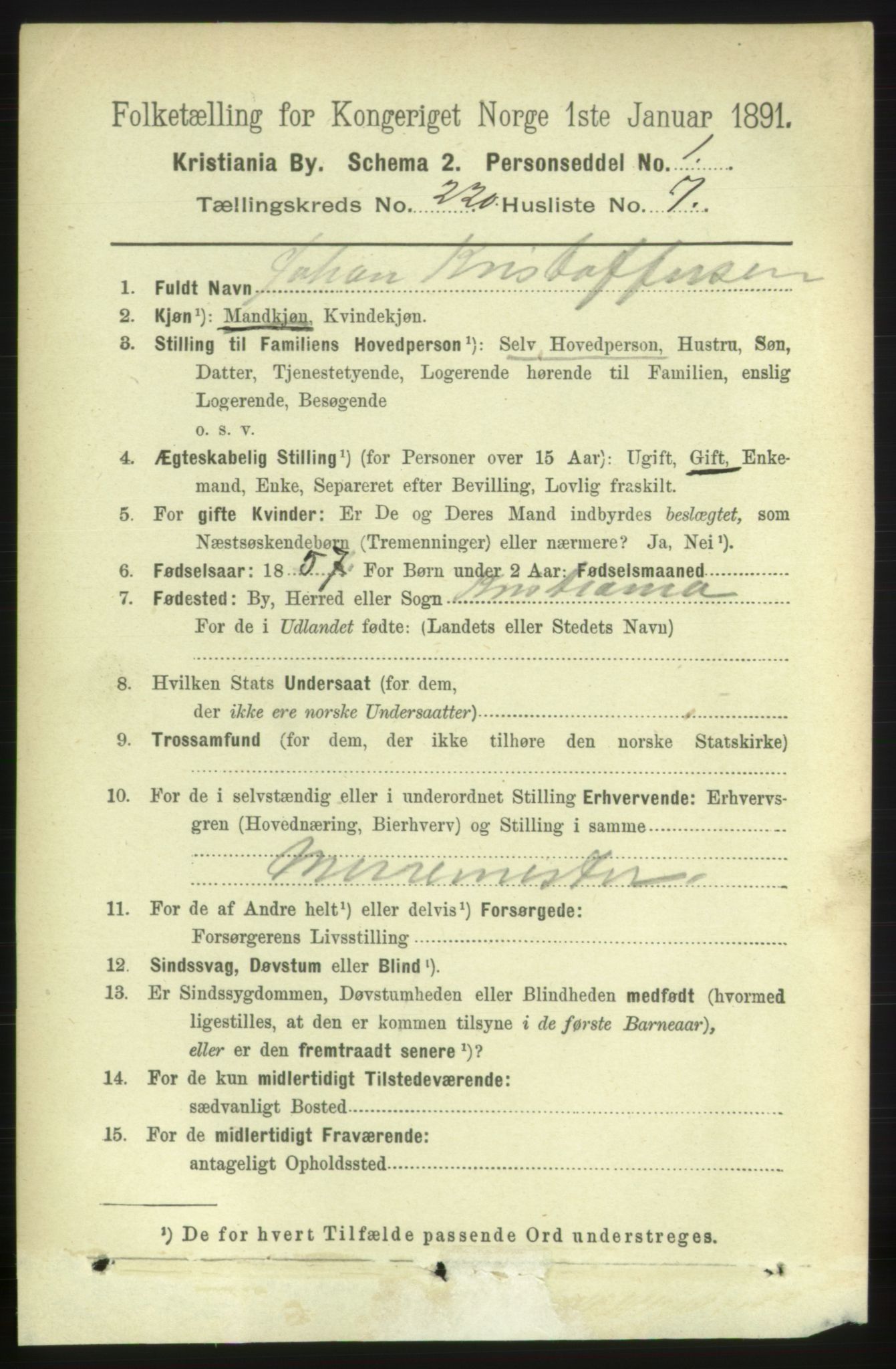 RA, 1891 census for 0301 Kristiania, 1891, p. 130871