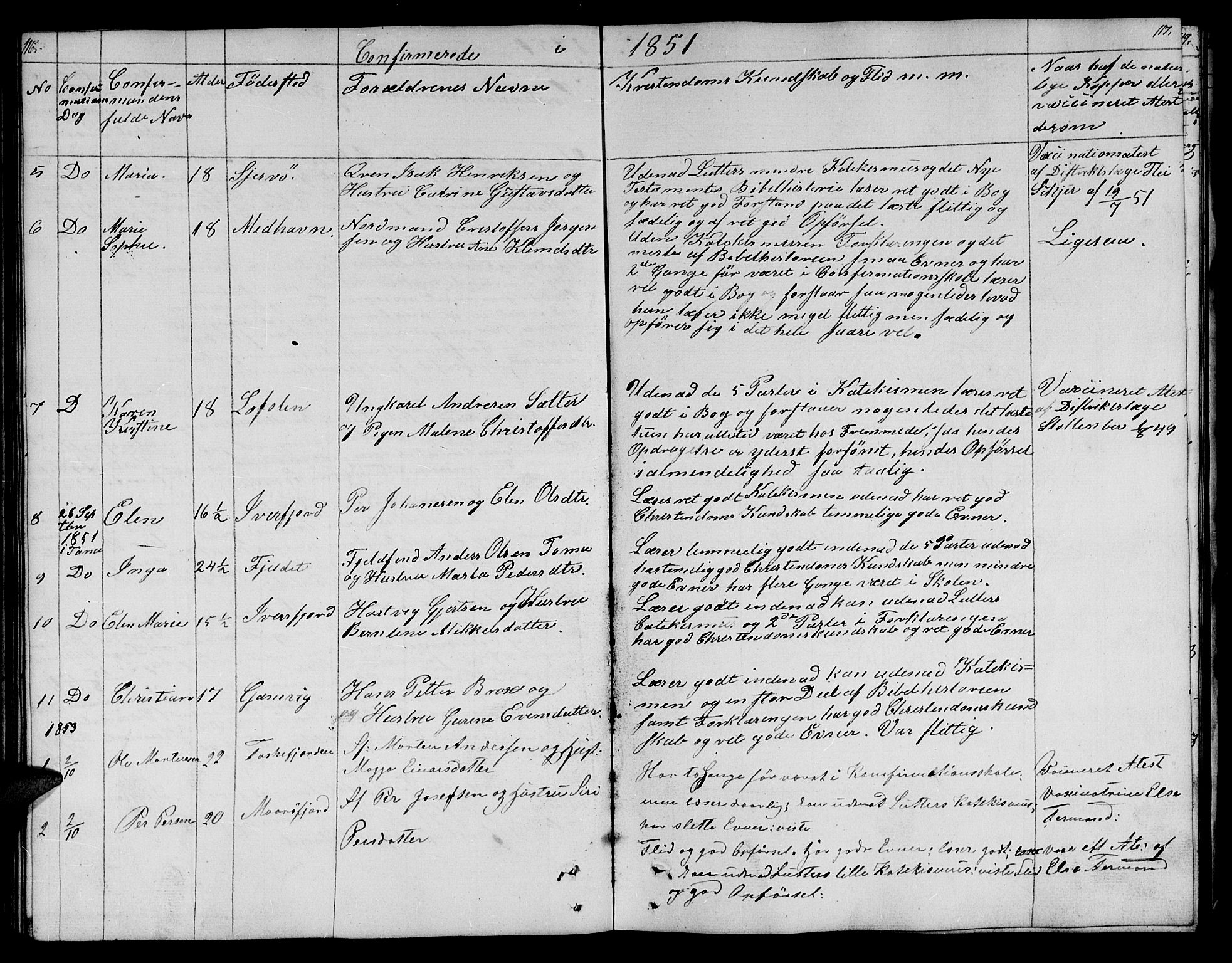 Lebesby sokneprestkontor, SATØ/S-1353/H/Hb/L0001klokker: Parish register (copy) no. 1, 1846-1862, p. 116-117