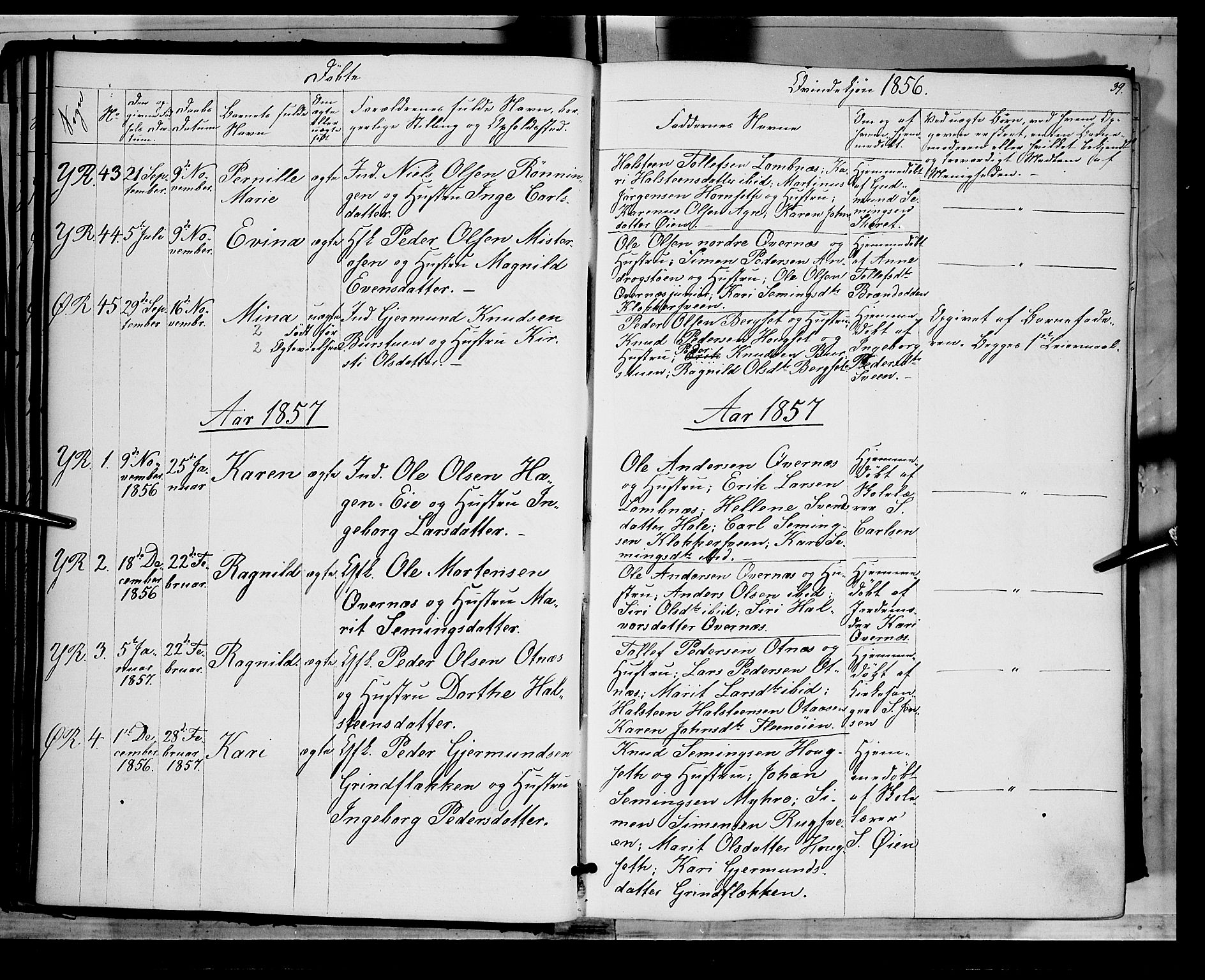 Rendalen prestekontor, SAH/PREST-054/H/Ha/Haa/L0005: Parish register (official) no. 5, 1853-1866, p. 39