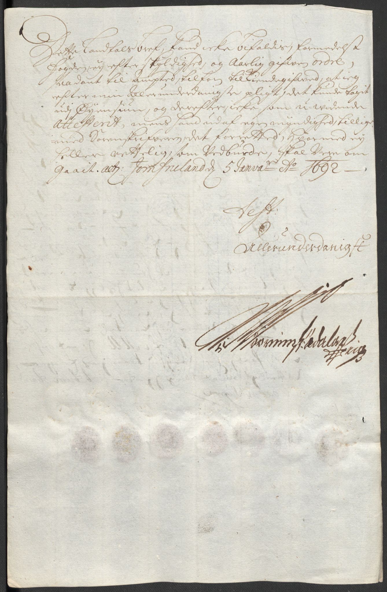 Rentekammeret inntil 1814, Reviderte regnskaper, Fogderegnskap, AV/RA-EA-4092/R35/L2089: Fogderegnskap Øvre og Nedre Telemark, 1690-1692, p. 182