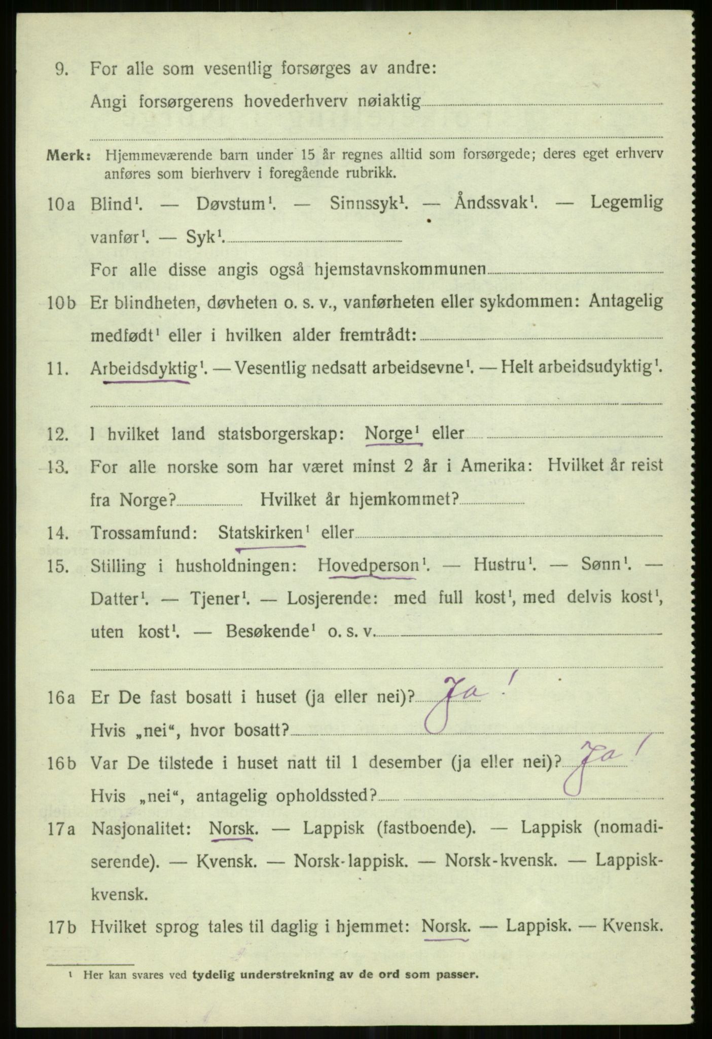 SATØ, 1920 census for Helgøy, 1920, p. 3193