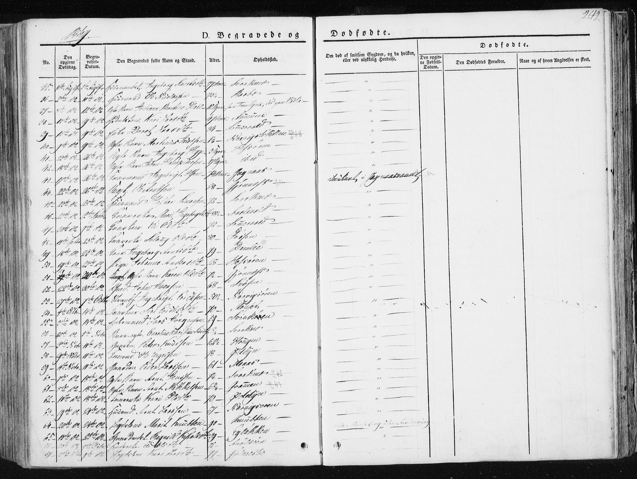 Ministerialprotokoller, klokkerbøker og fødselsregistre - Sør-Trøndelag, SAT/A-1456/668/L0805: Parish register (official) no. 668A05, 1840-1853, p. 242