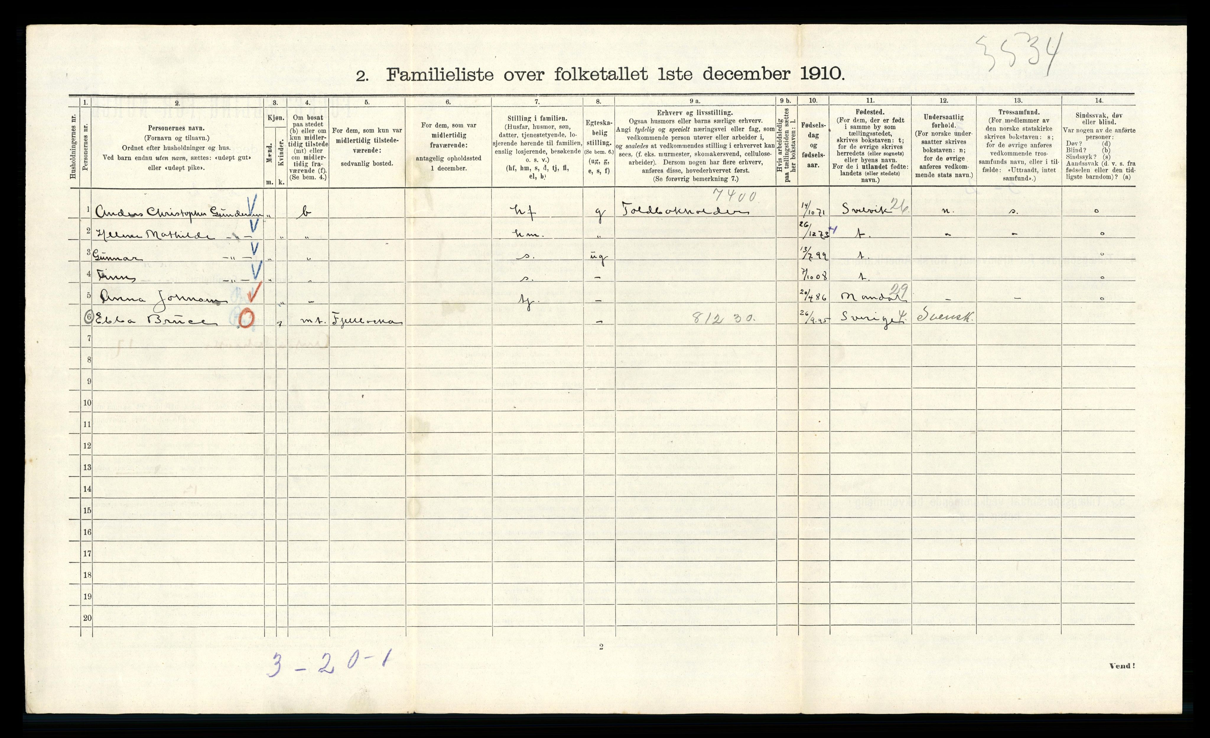 RA, 1910 census for Kristiania, 1910, p. 2558