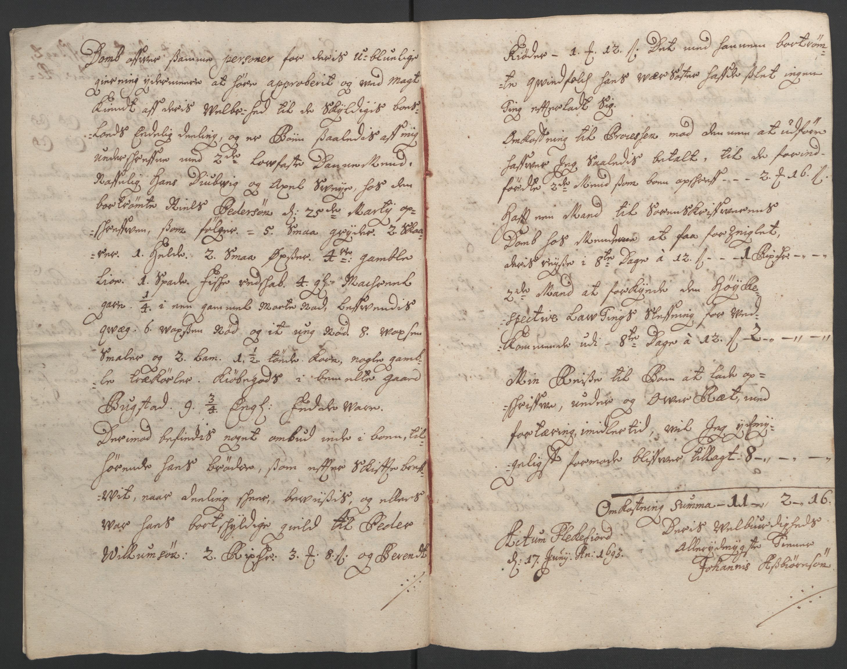 Rentekammeret inntil 1814, Reviderte regnskaper, Fogderegnskap, RA/EA-4092/R43/L2545: Fogderegnskap Lista og Mandal, 1694-1695, p. 57