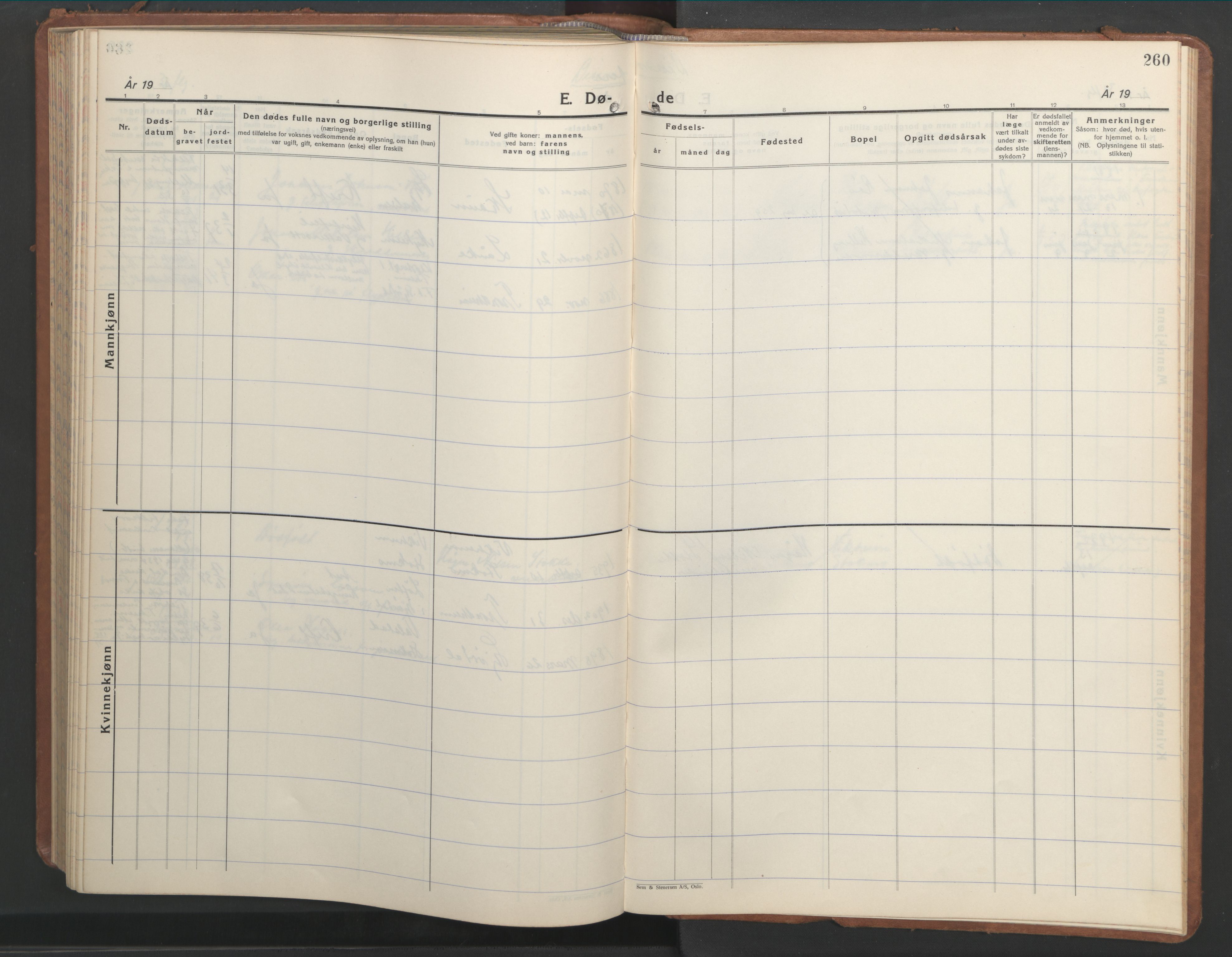 Ministerialprotokoller, klokkerbøker og fødselsregistre - Nord-Trøndelag, AV/SAT-A-1458/709/L0089: Parish register (copy) no. 709C03, 1935-1948, p. 260