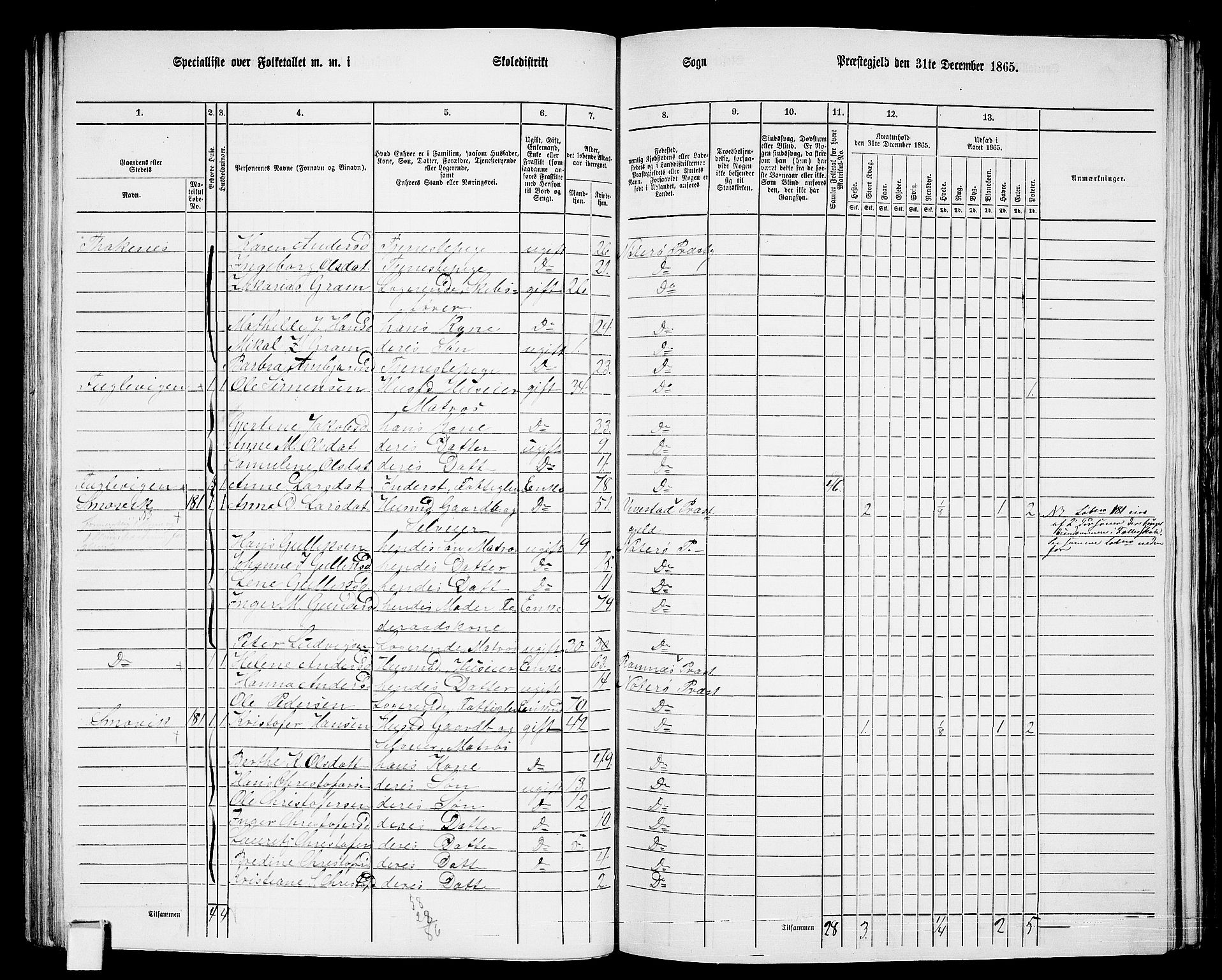 RA, 1865 census for Nøtterøy, 1865, p. 157