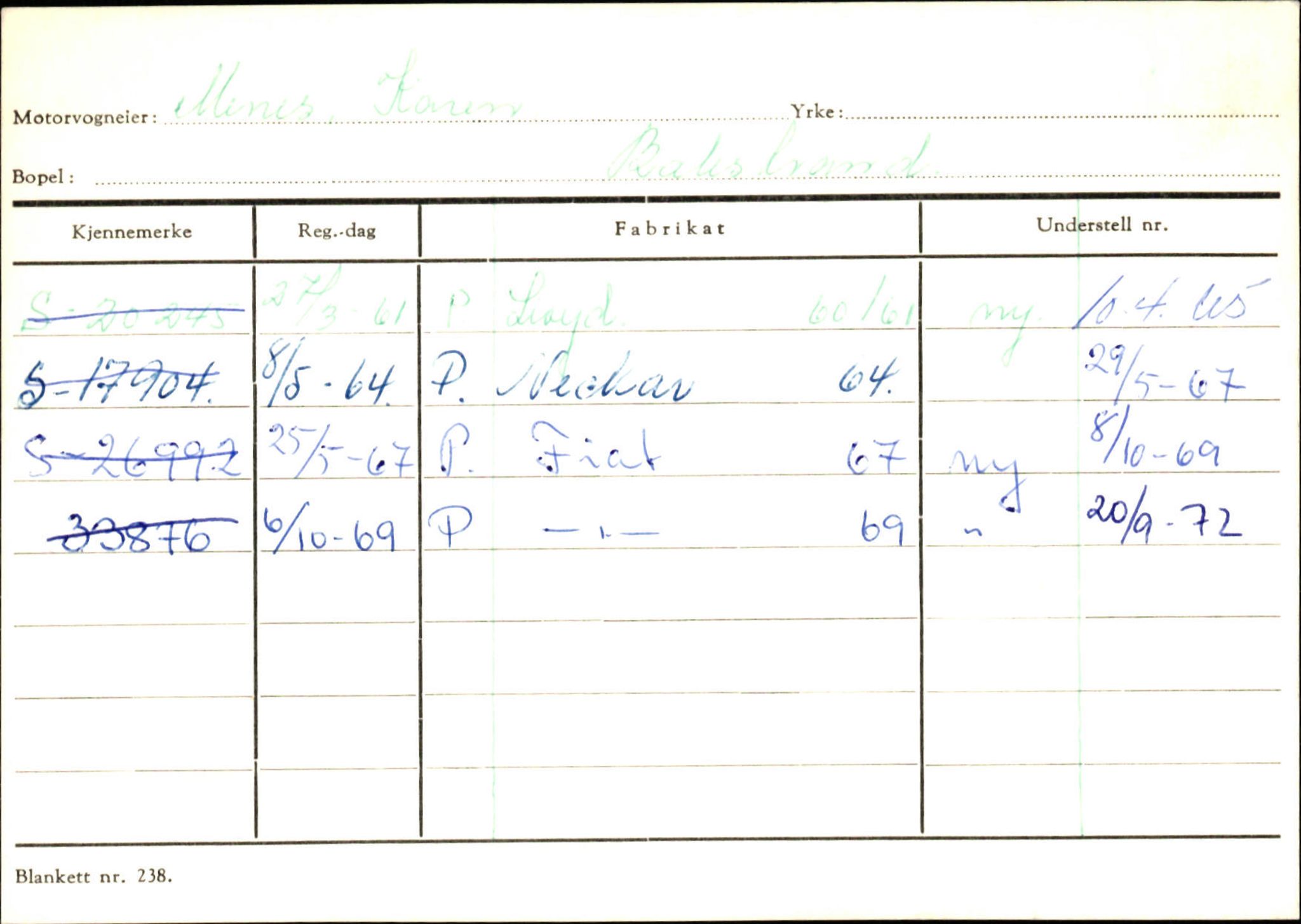 Statens vegvesen, Sogn og Fjordane vegkontor, AV/SAB-A-5301/4/F/L0132: Eigarregister Askvoll A-Å. Balestrand A-Å, 1945-1975, p. 2046