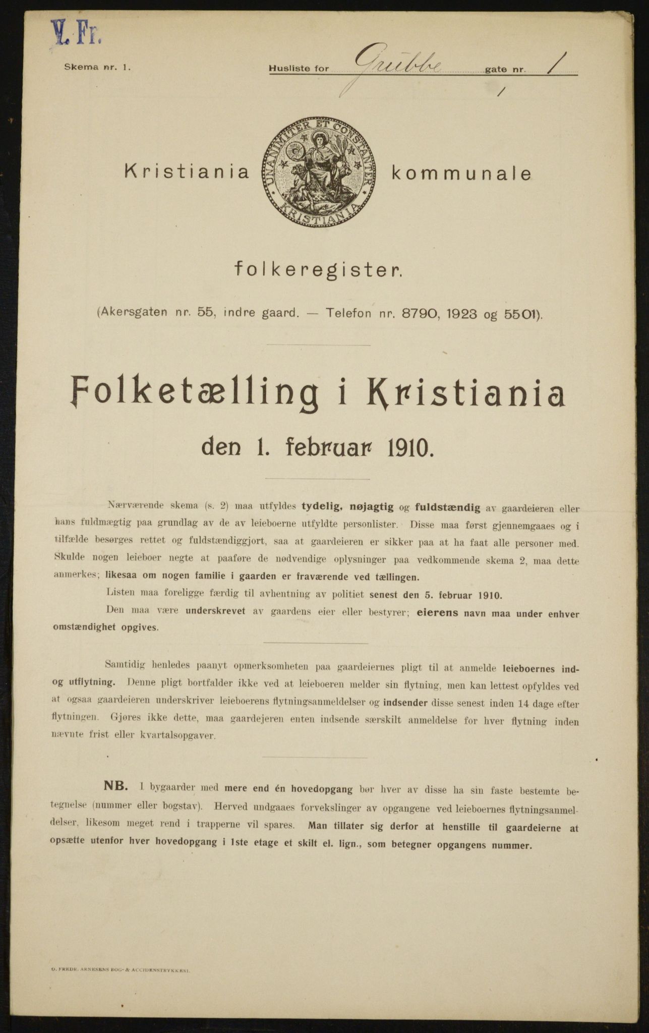 OBA, Municipal Census 1910 for Kristiania, 1910, p. 28917