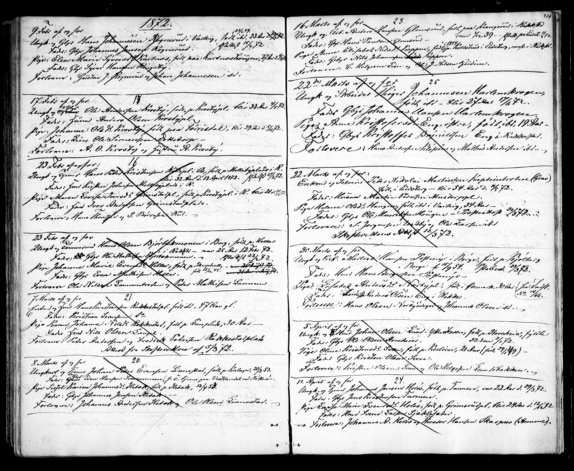 Rakkestad prestekontor Kirkebøker, AV/SAO-A-2008/F/Fa/L0010: Parish register (official) no. I 10, 1857-1861, p. 269