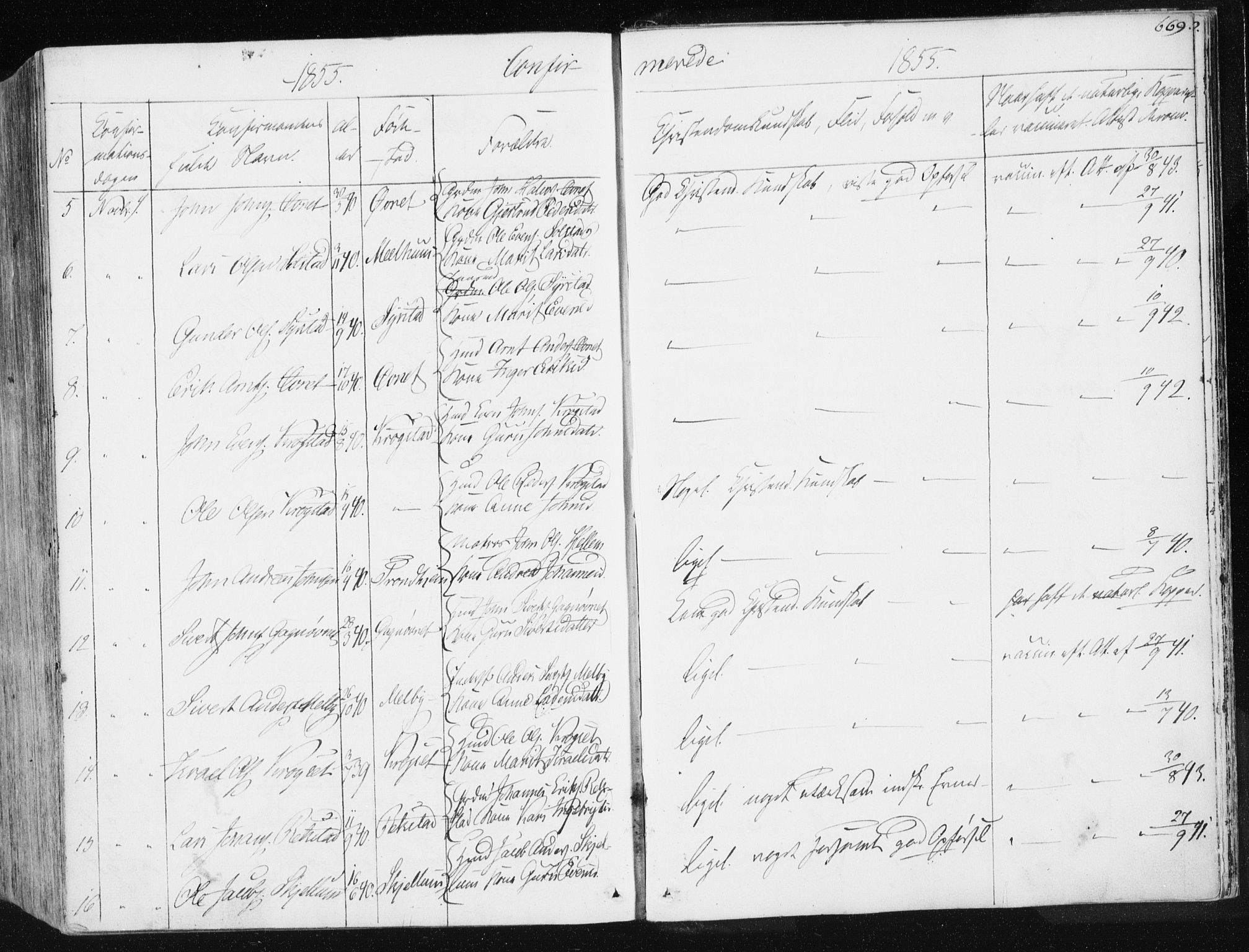 Ministerialprotokoller, klokkerbøker og fødselsregistre - Sør-Trøndelag, SAT/A-1456/665/L0771: Parish register (official) no. 665A06, 1830-1856, p. 669