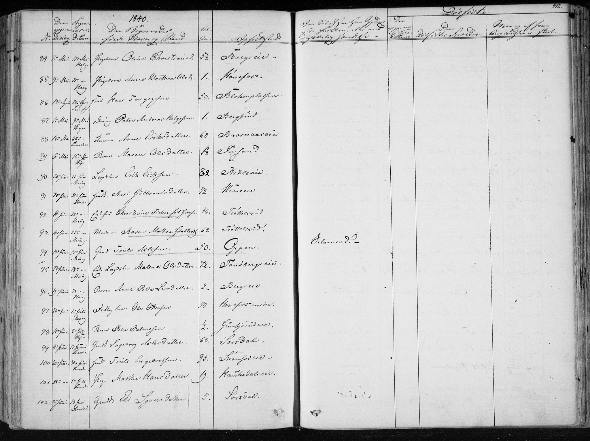 Norderhov kirkebøker, AV/SAKO-A-237/F/Fa/L0010: Parish register (official) no. 10, 1837-1847, p. 412