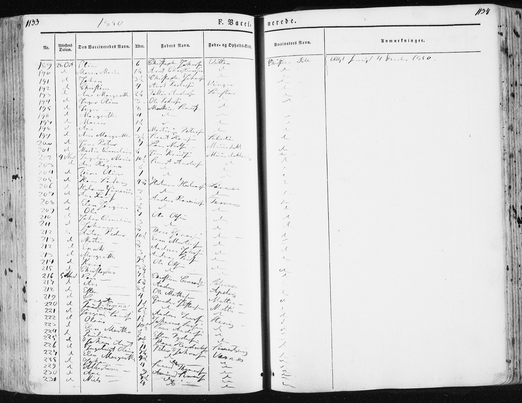 Ministerialprotokoller, klokkerbøker og fødselsregistre - Sør-Trøndelag, SAT/A-1456/659/L0736: Parish register (official) no. 659A06, 1842-1856, p. 1133-1134
