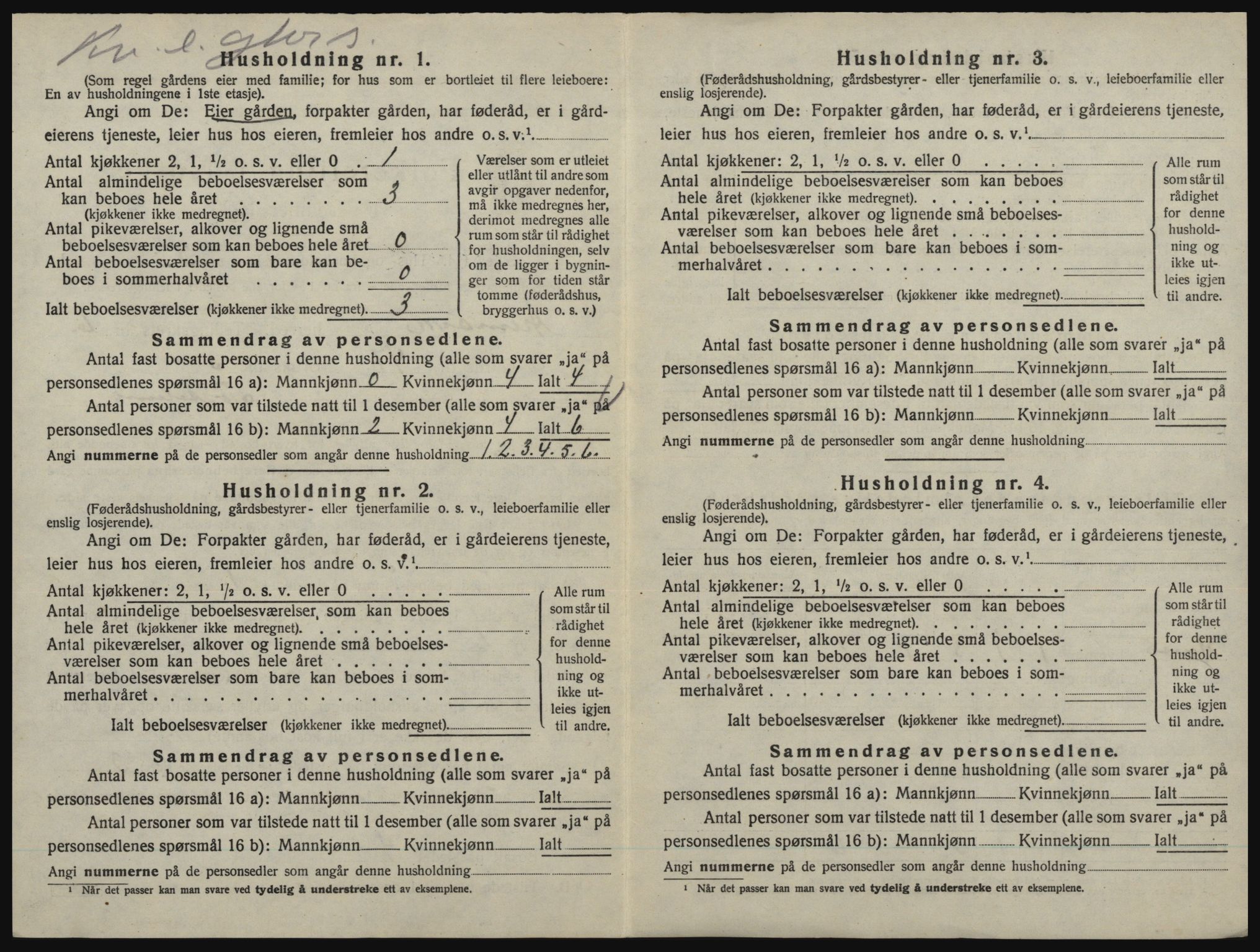 SAO, 1920 census for Aremark, 1920, p. 588