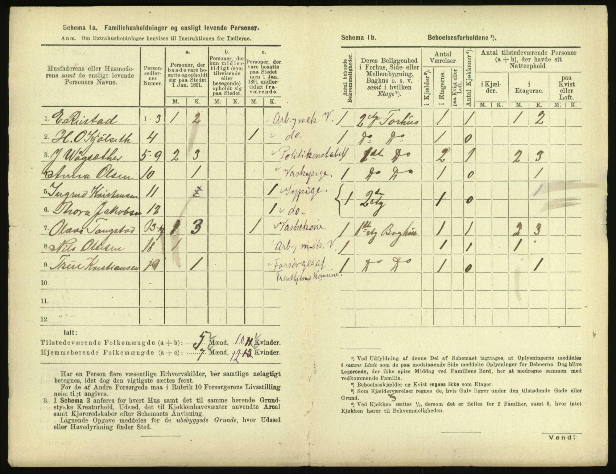 RA, 1891 census for 1601 Trondheim, 1891, p. 1989