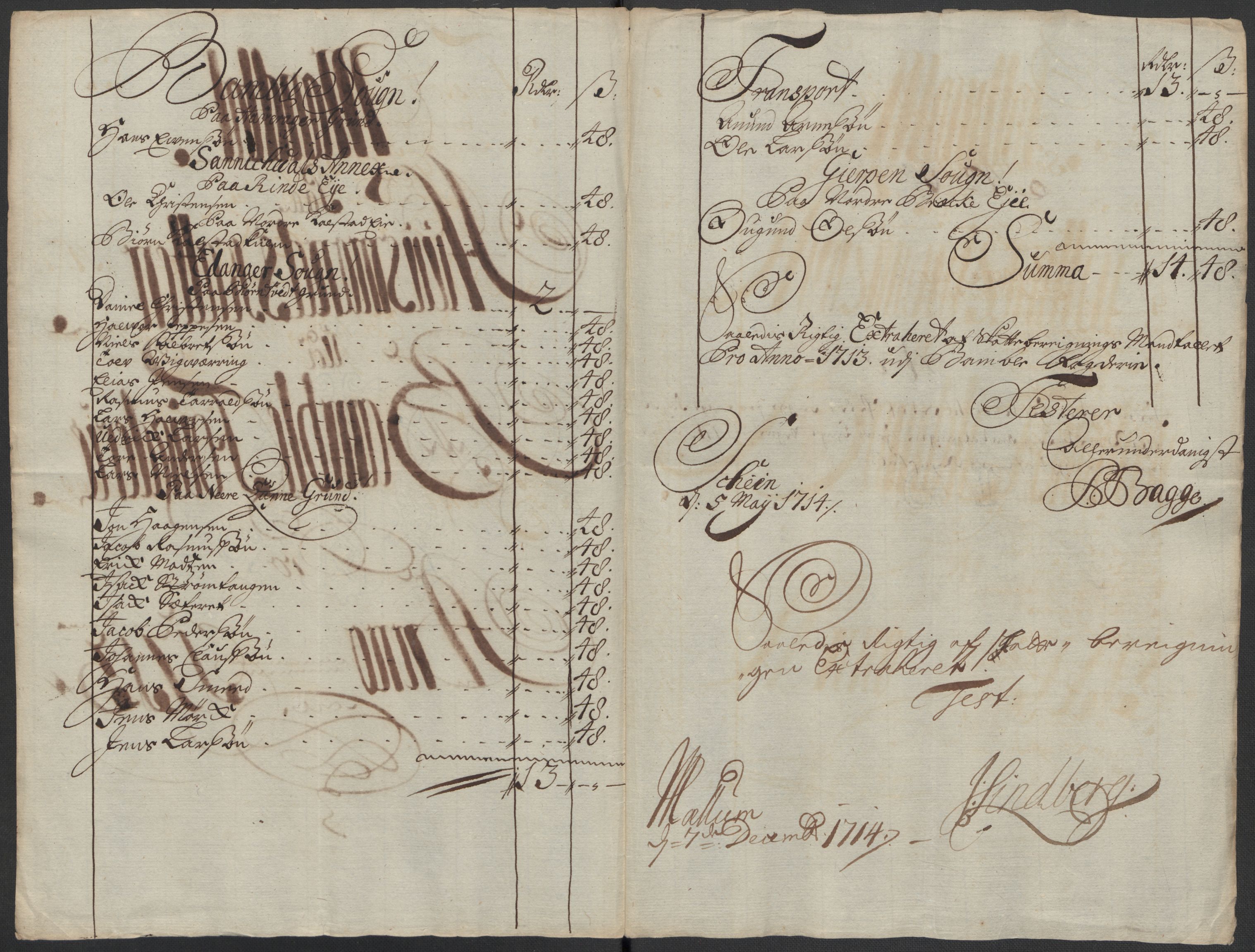 Rentekammeret inntil 1814, Reviderte regnskaper, Fogderegnskap, AV/RA-EA-4092/R36/L2124: Fogderegnskap Øvre og Nedre Telemark og Bamble, 1713, p. 137