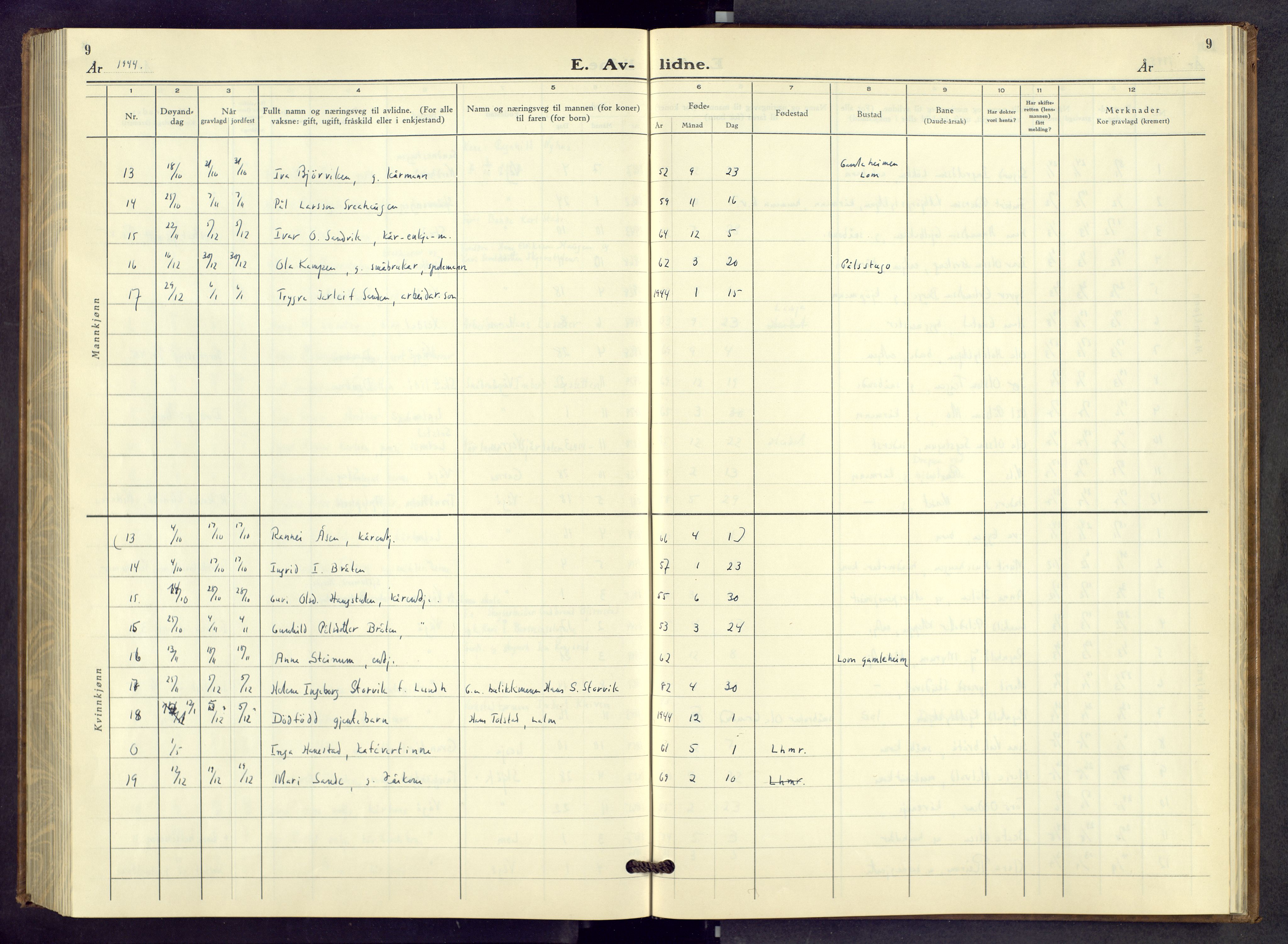 Vågå prestekontor, AV/SAH-PREST-076/H/Ha/Hab/L0003: Parish register (copy) no. 3, 1940-1961, p. 9