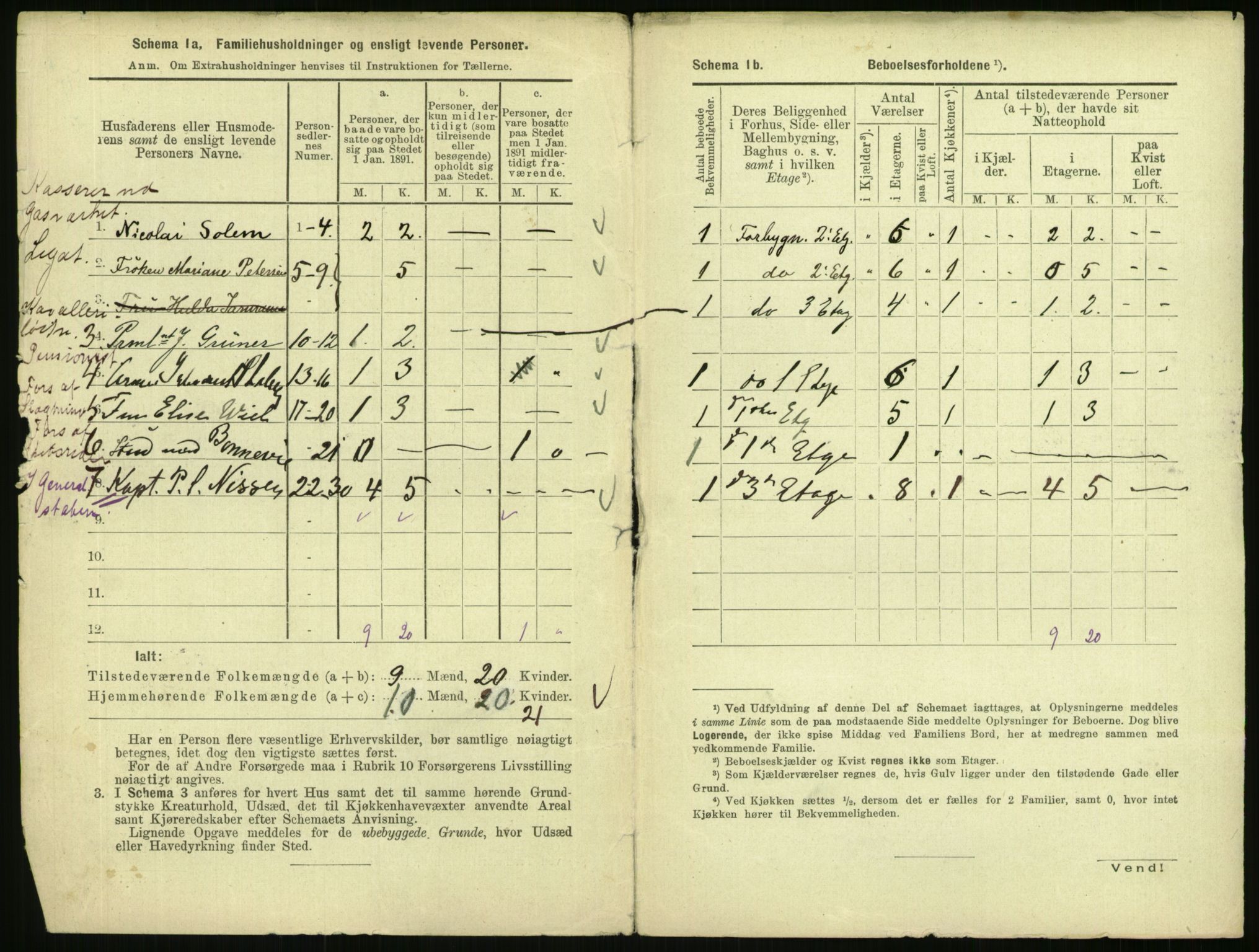 RA, 1891 census for 0301 Kristiania, 1891, p. 46514