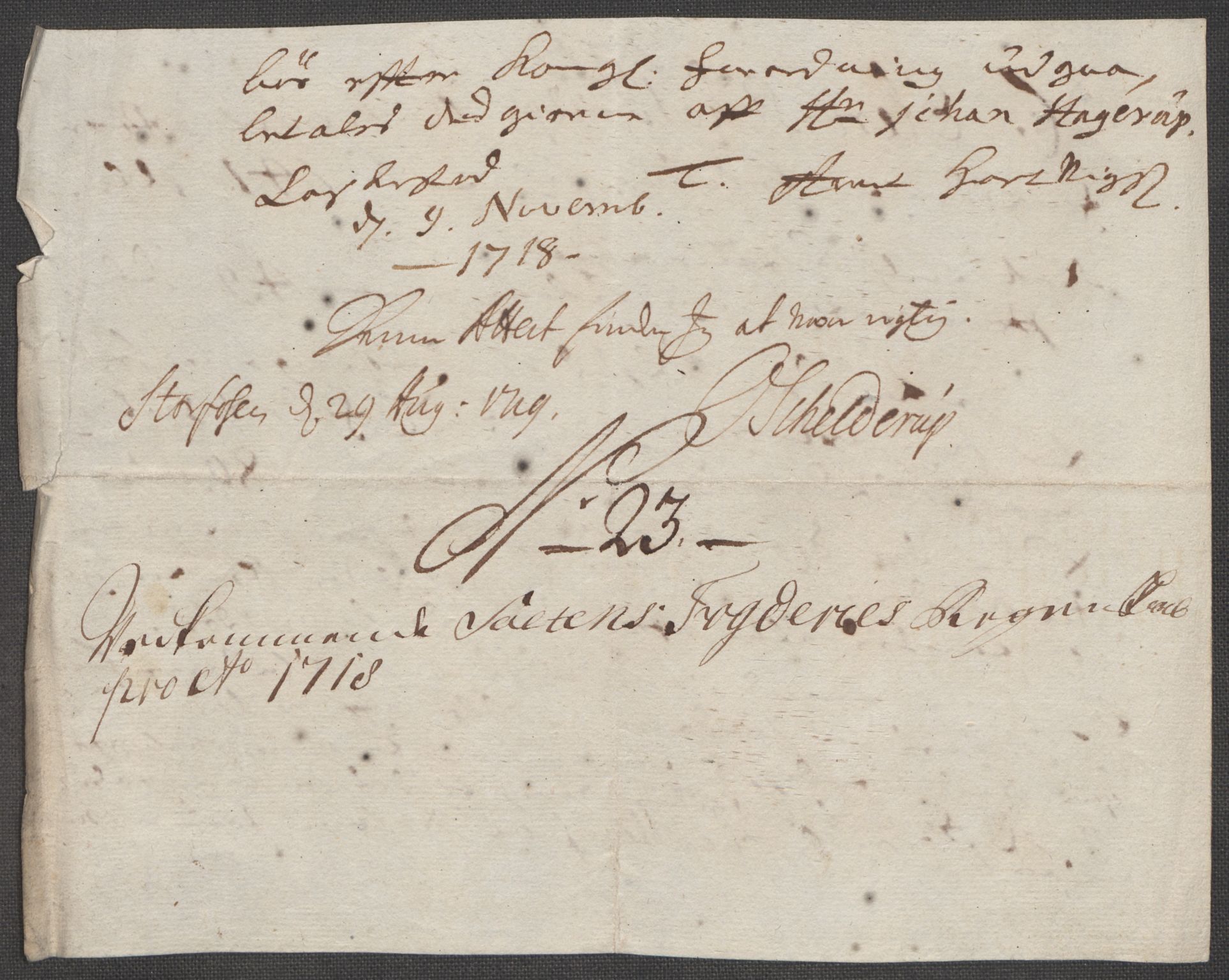 Rentekammeret inntil 1814, Reviderte regnskaper, Fogderegnskap, AV/RA-EA-4092/R66/L4588: Fogderegnskap Salten, 1718, p. 214