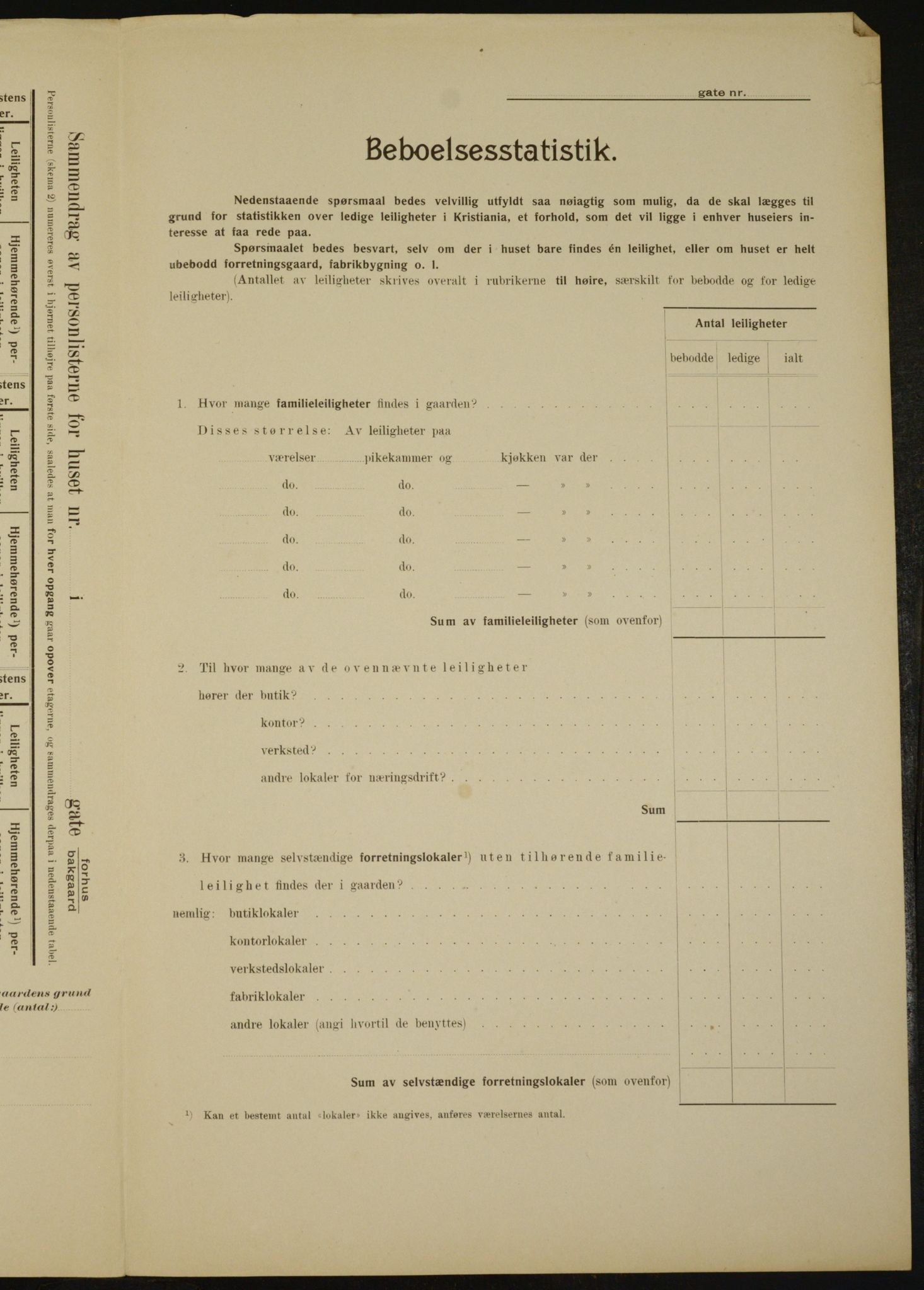 OBA, Municipal Census 1910 for Kristiania, 1910, p. 101048