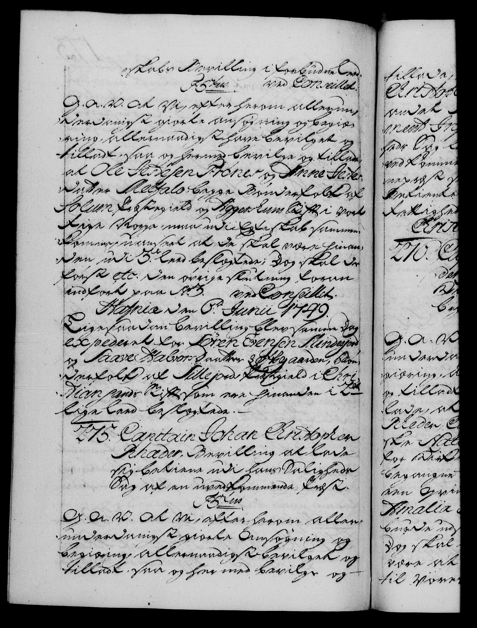 Danske Kanselli 1572-1799, AV/RA-EA-3023/F/Fc/Fca/Fcaa/L0036: Norske registre, 1749-1750, p. 173b
